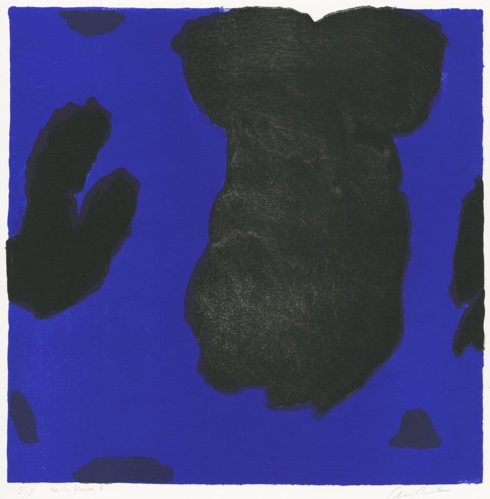 Aussedat – Vache bleue 1 (composition en bleu et noir)