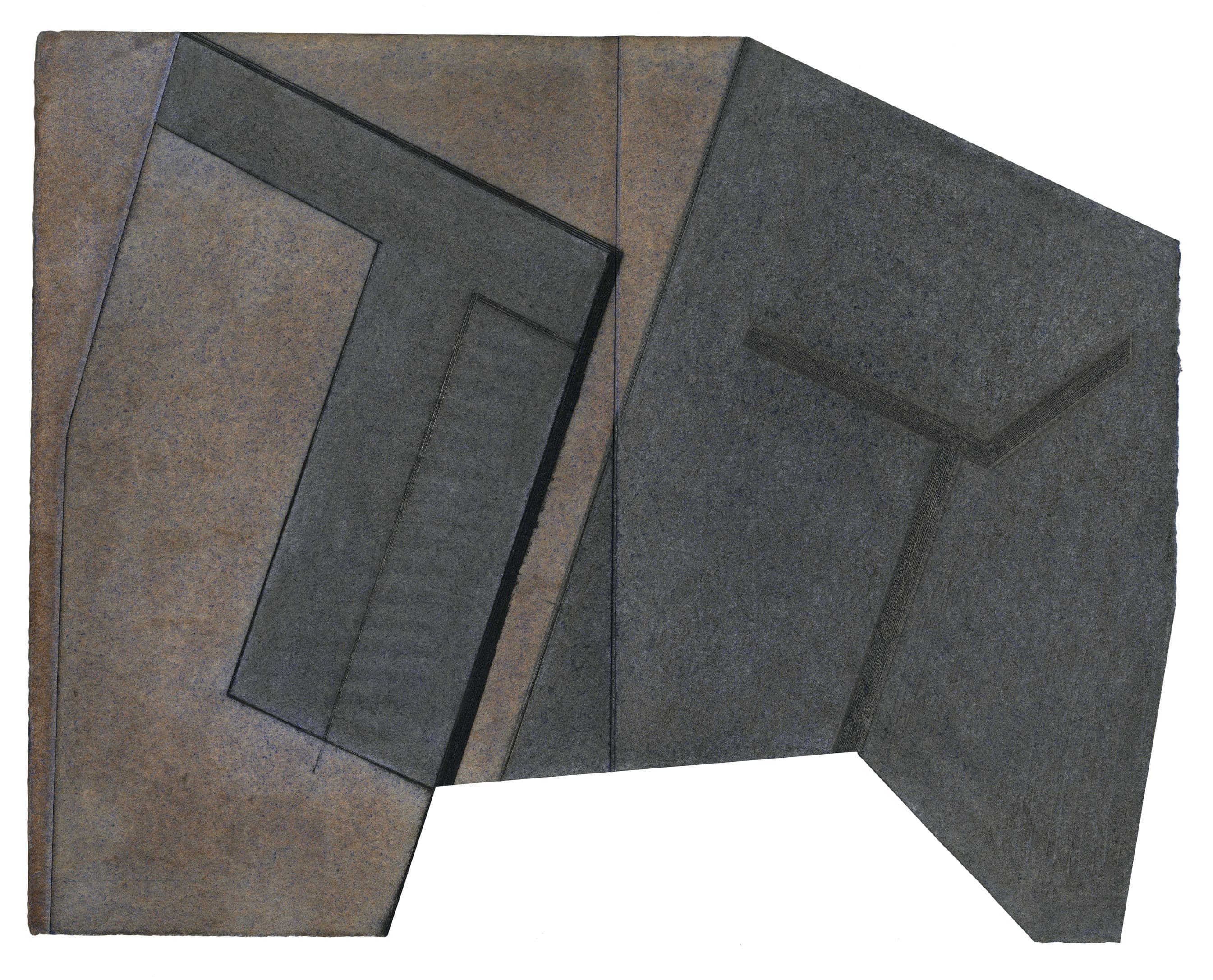 Sans titre (composition en marron, noir et gris)