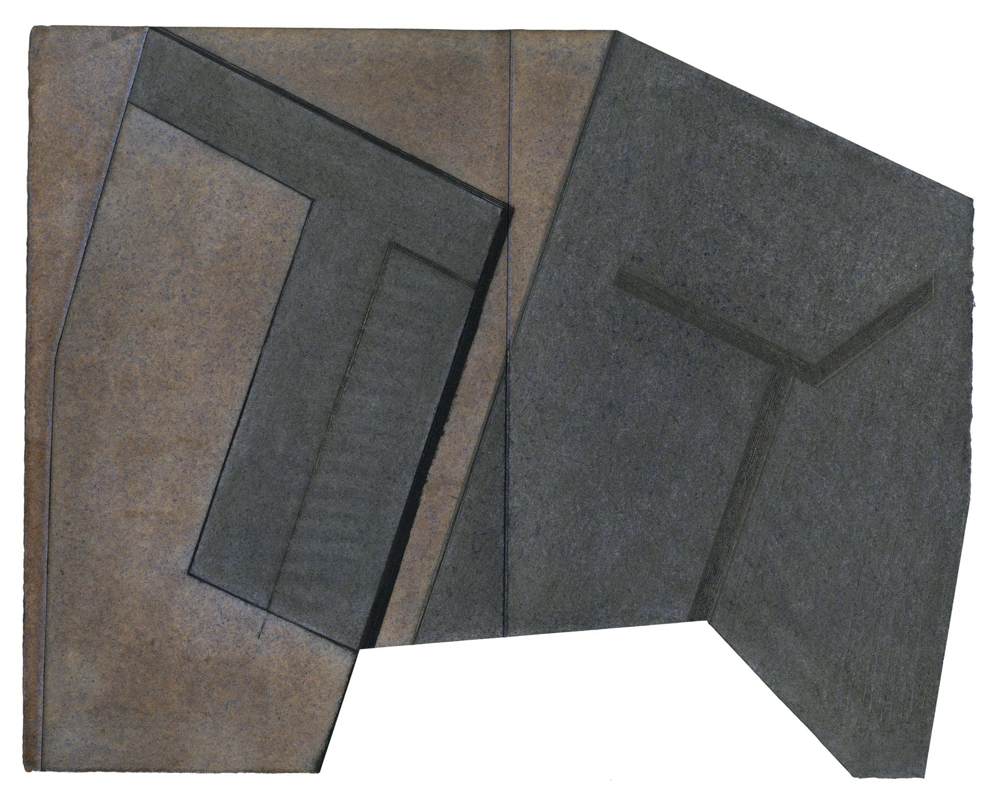 Untitled (composition in brown, black and grey)