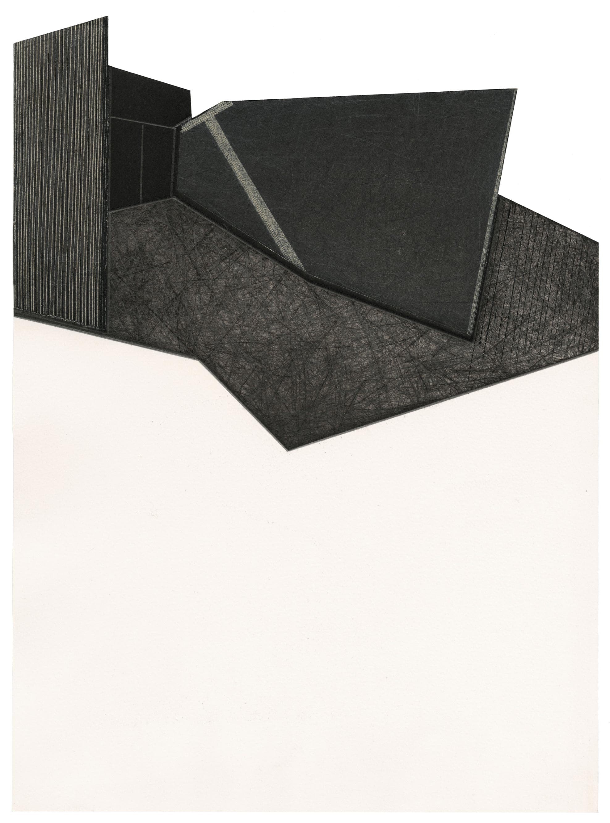 Untitled (composition in black and beige)