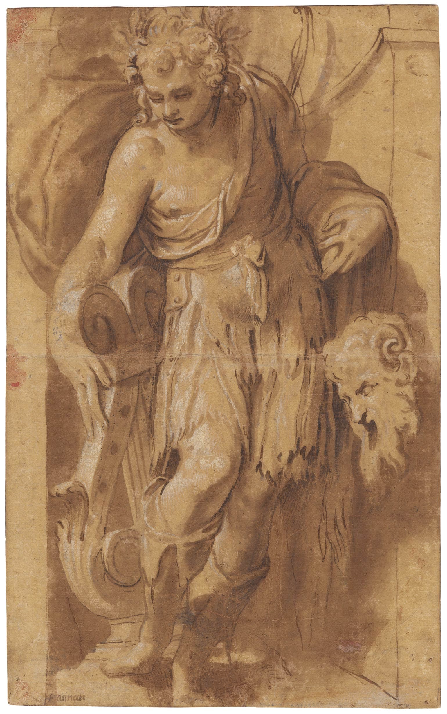 Apollo resting on his lyre