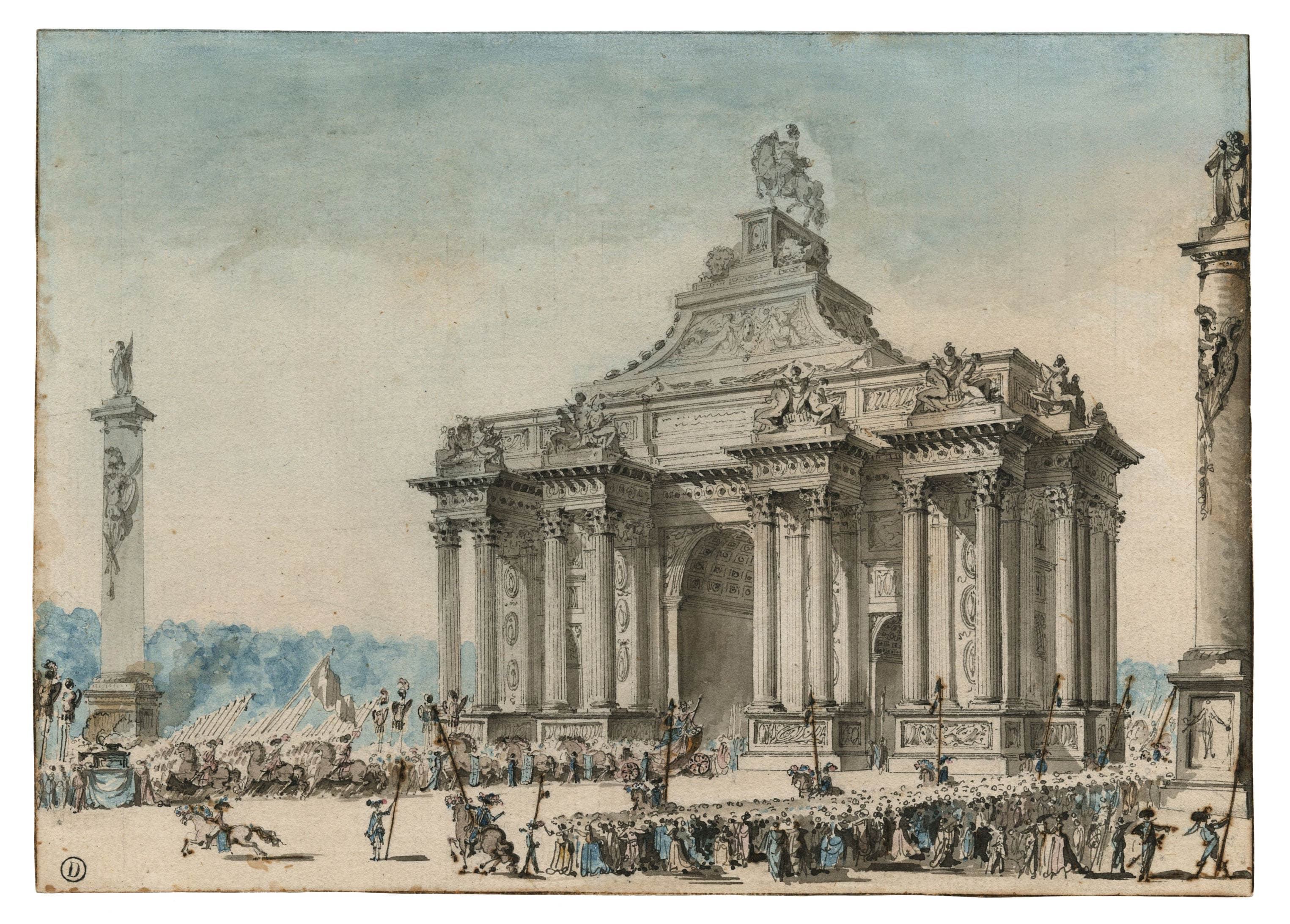 Entrée triomphale par l’arc de triomphe de la place du Trône