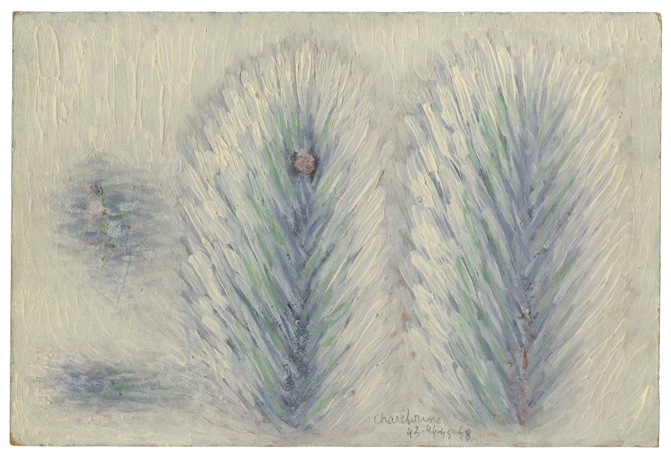 Composition (two branches of pine tree?)