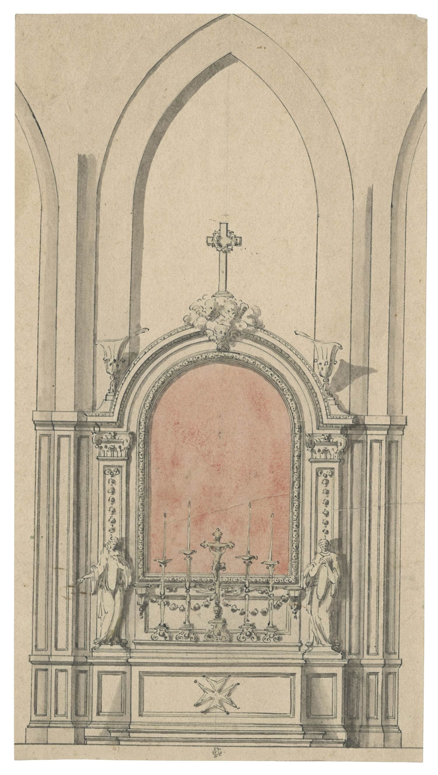 Project of an altar for a chapel