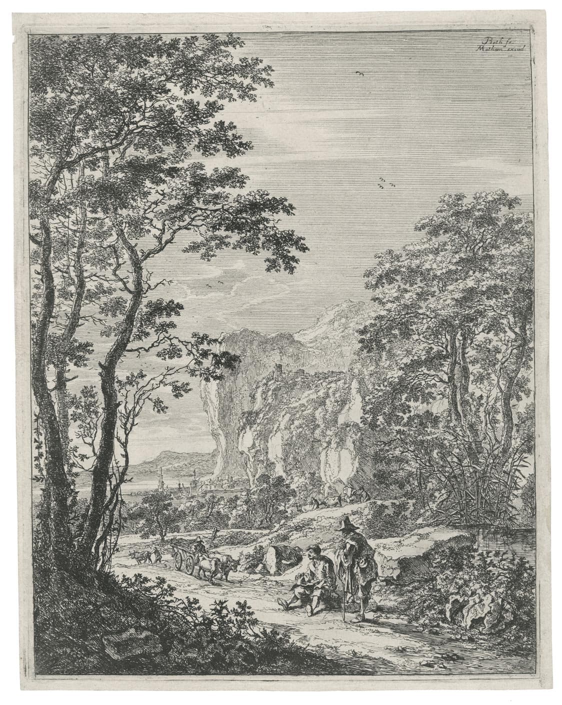 The cart drawn by oxen