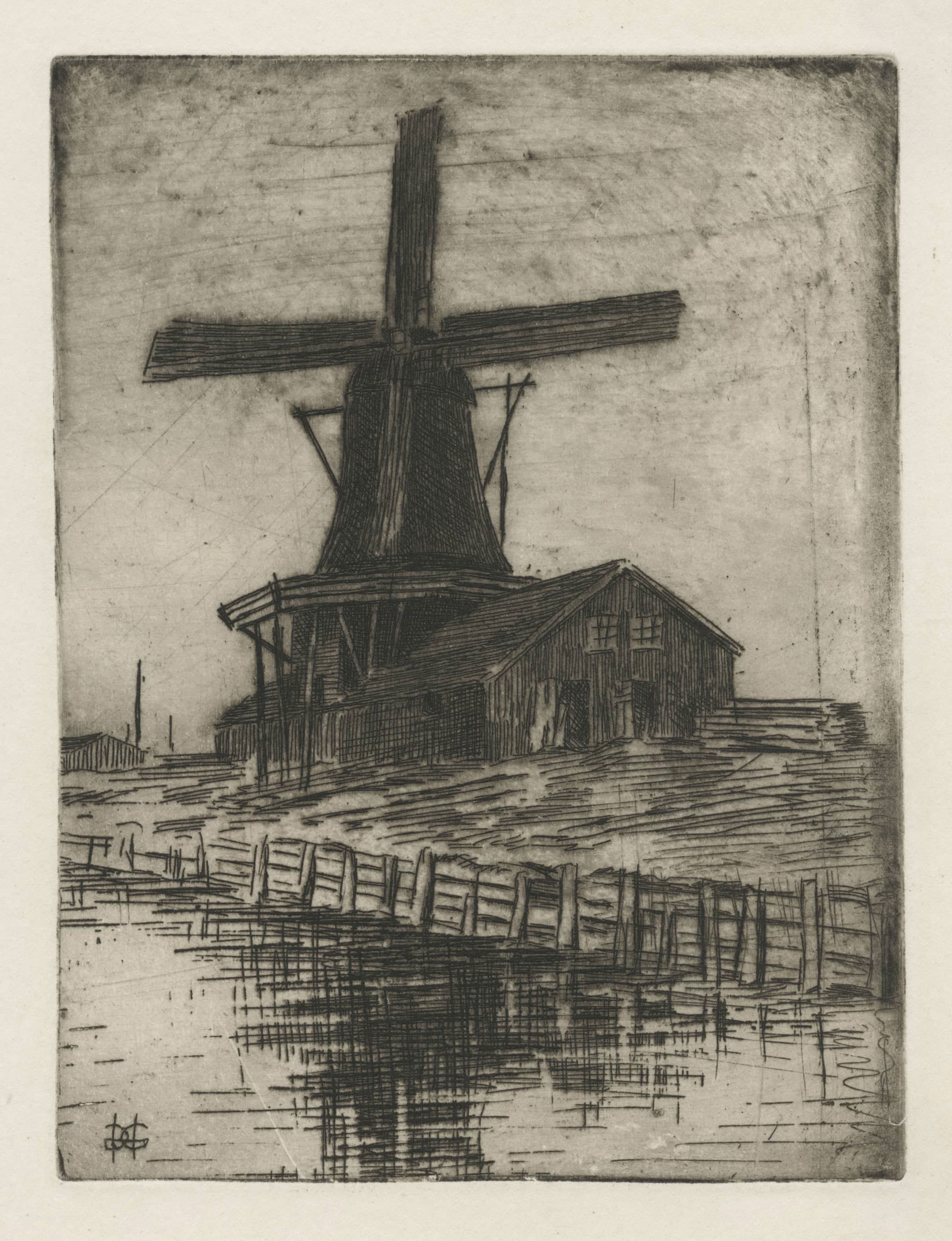 Moulin à Dordrecht, effet de lune