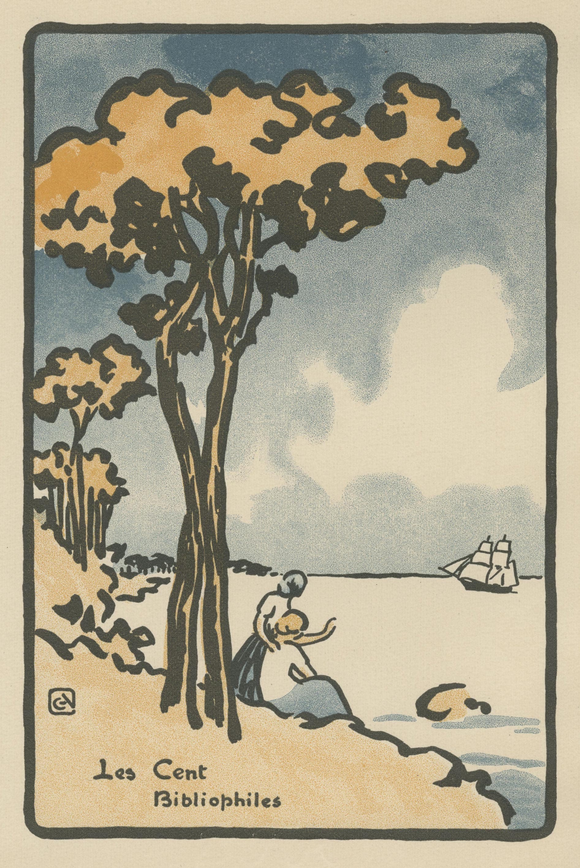 Menu for "Les Cent Bibliophiles" [The Hundred Booklovers]