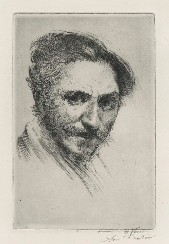 Berton – L’homme souriant, portrait de l’artiste (?)