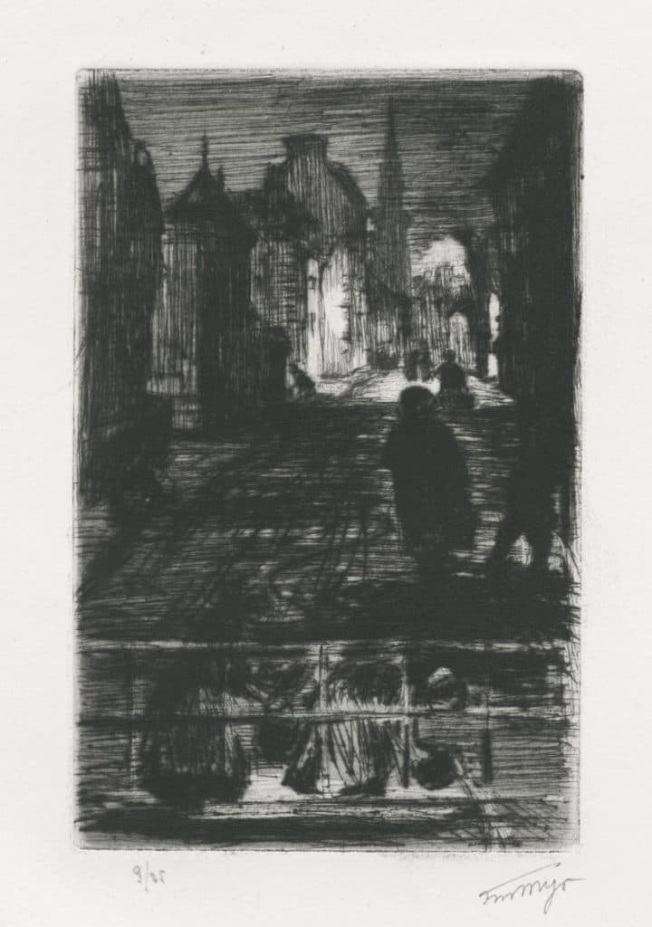 Myr – Une Rue la nuit à Douarnenez