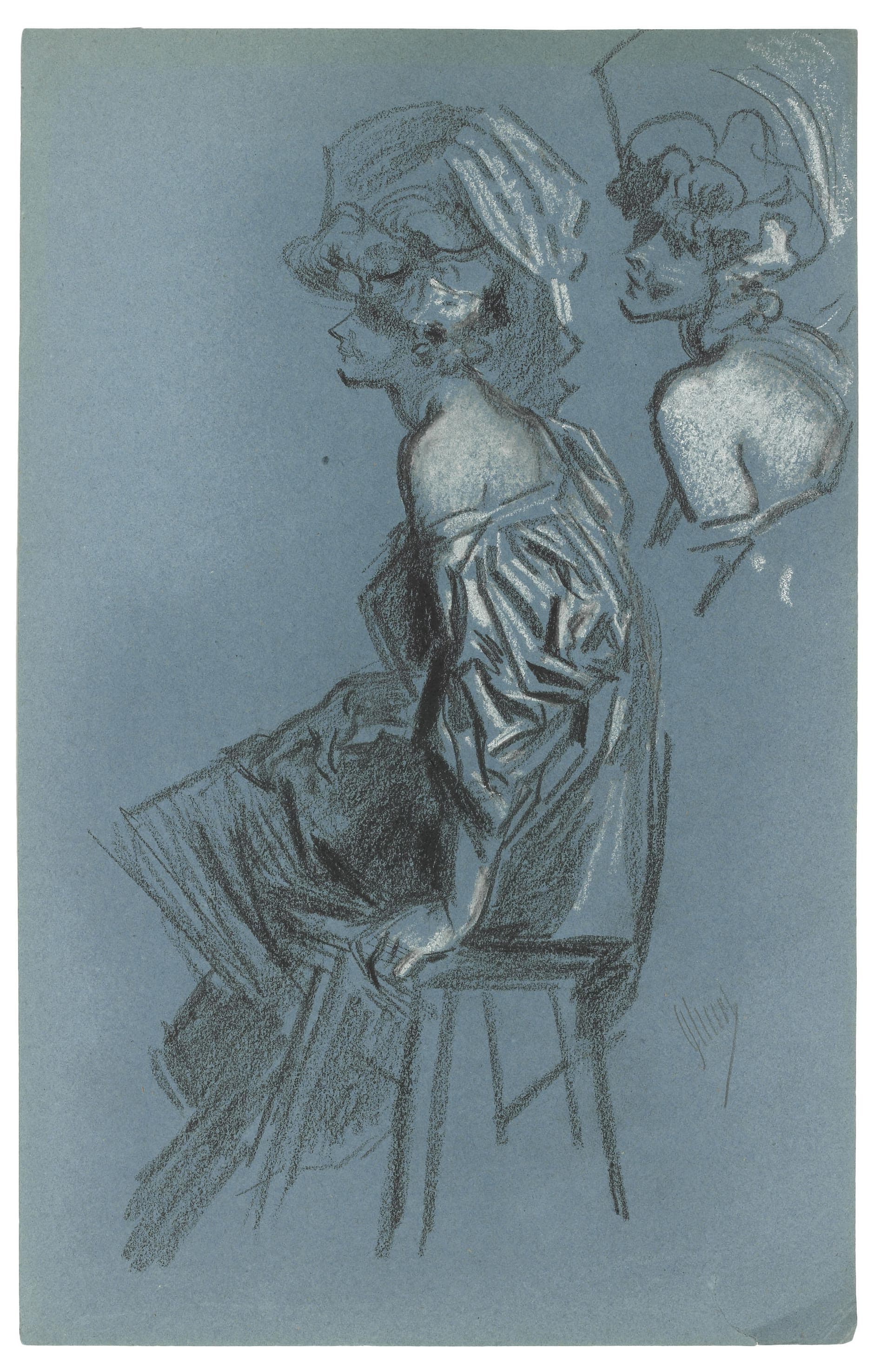 CHÉRET Jules — Modèle en chapeau