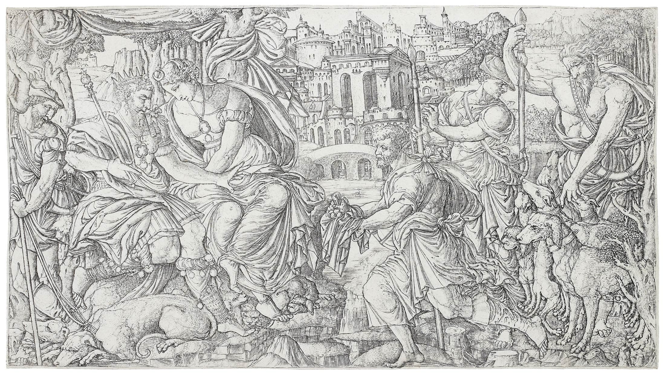 Un roi et Diane recevant les chasseurs