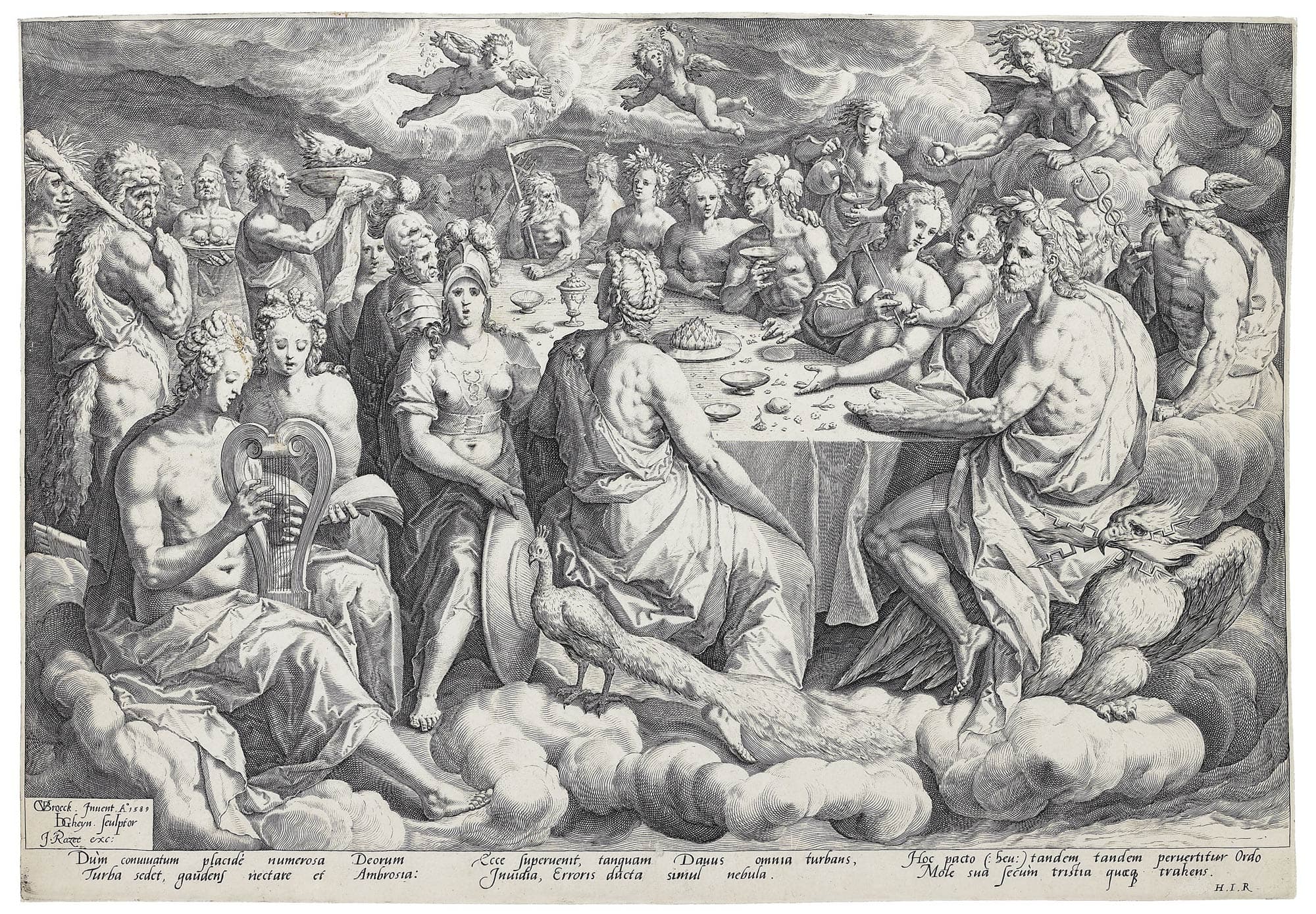 Repas des dieux au mariage de Peleus et Thétis