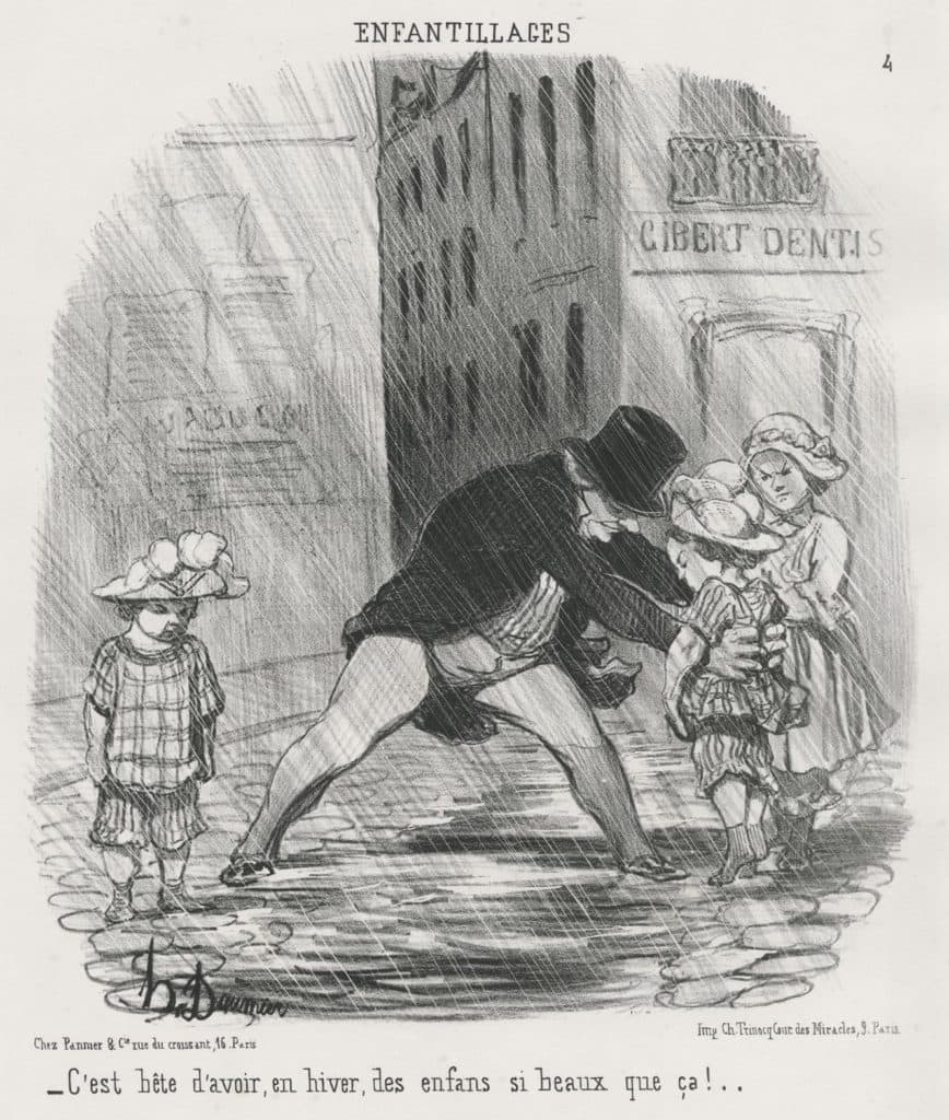 Daumier – C’est bête d’avoir, en hiver, des enfants si beaux que ça !…