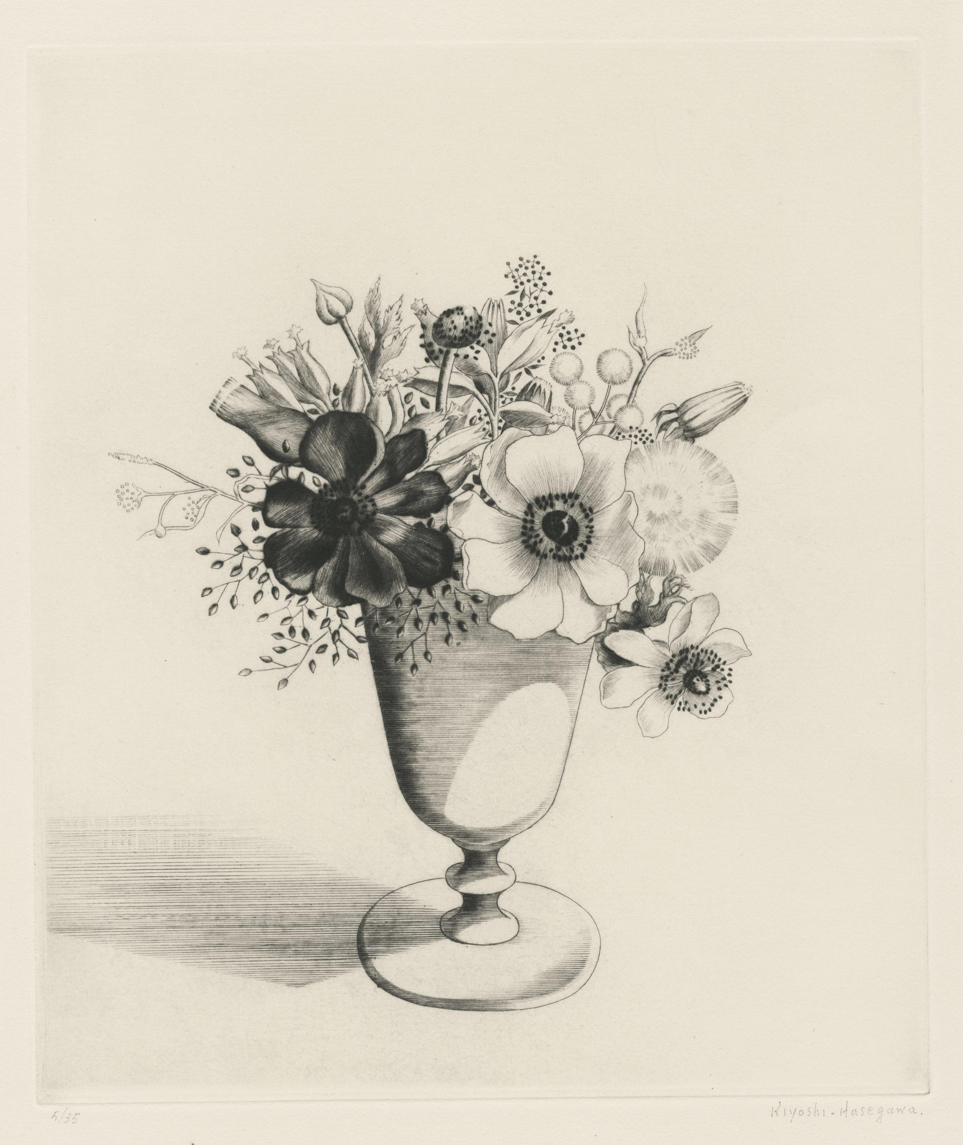 Anémones et fleurs des champs