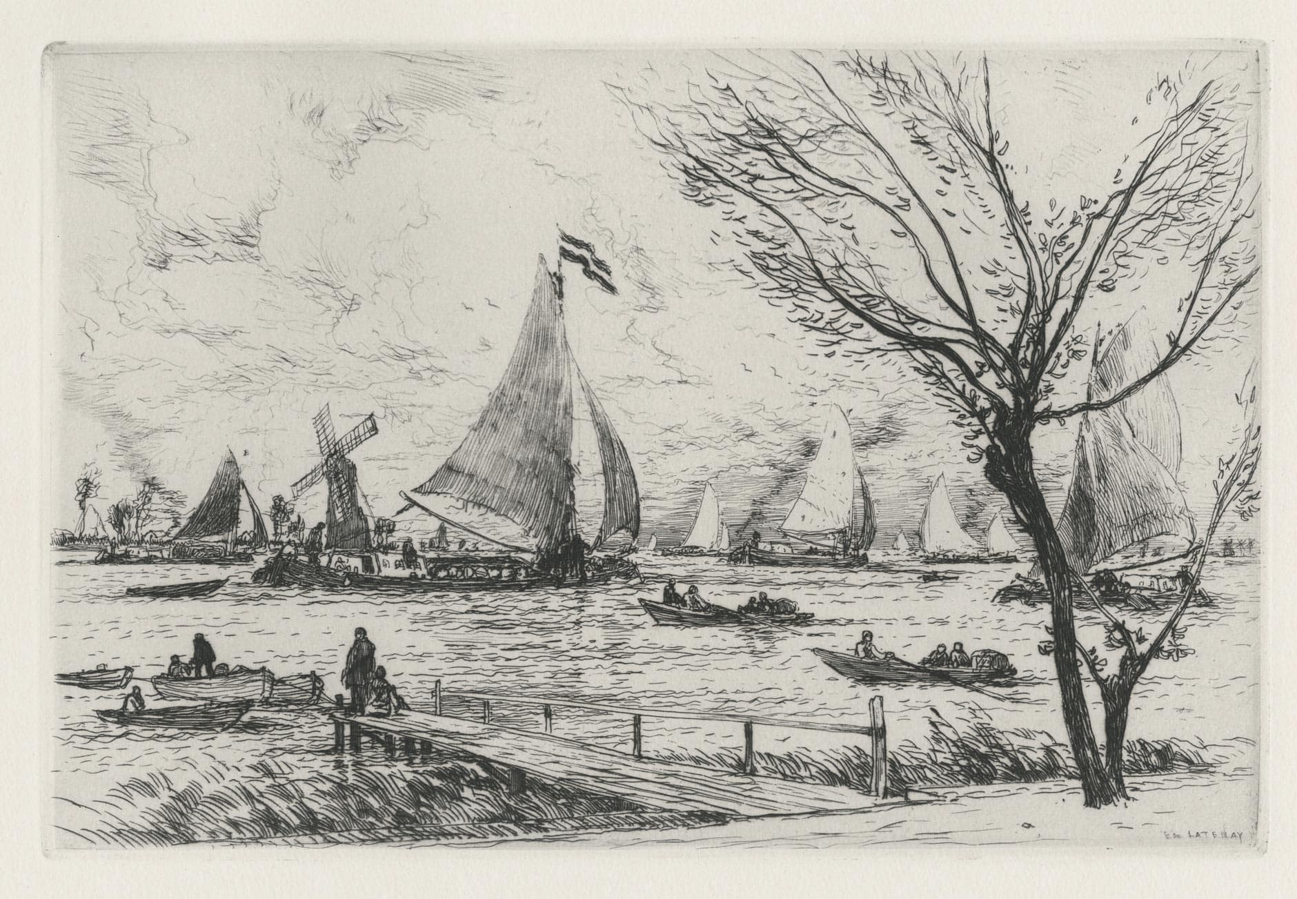View of the Scheldt River (near Antwerp)