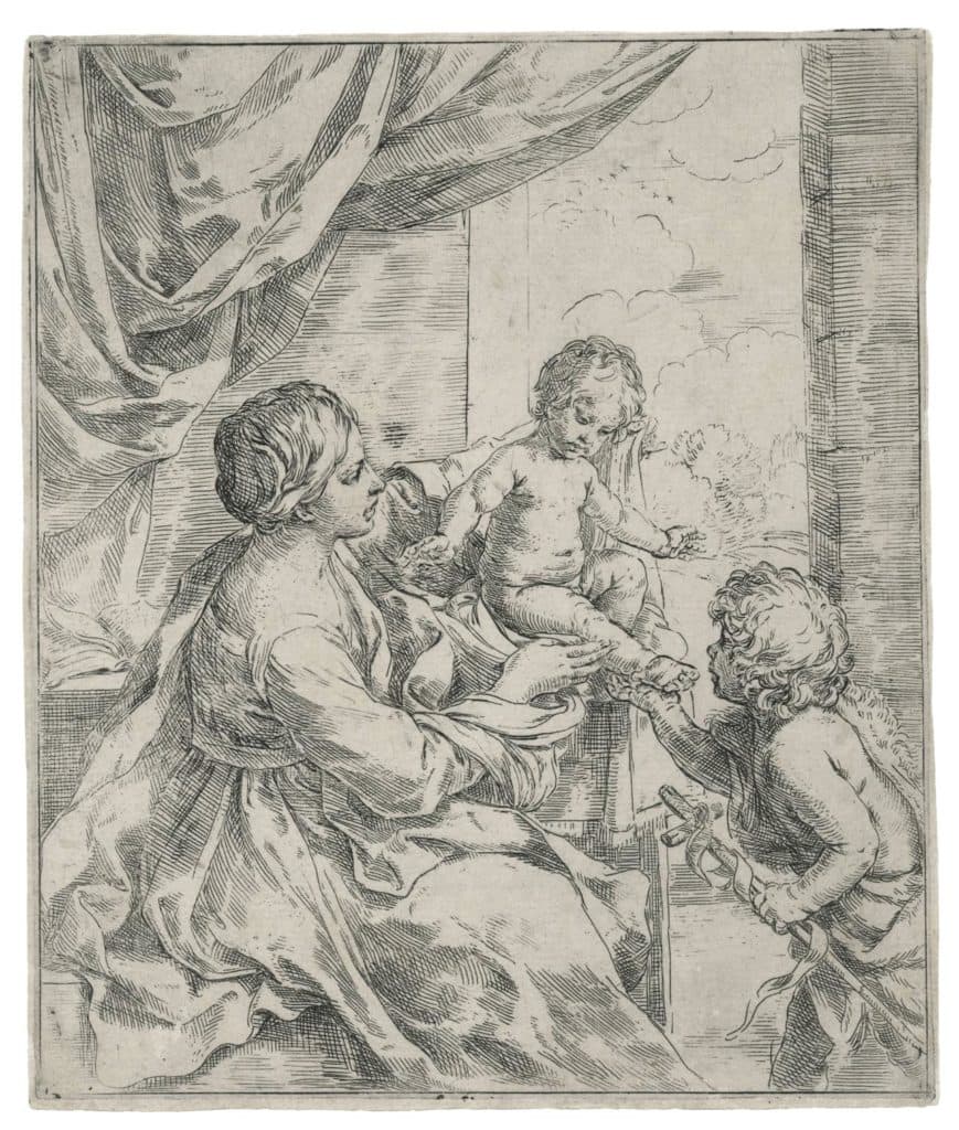 Reni – La Vierge, l’Enfant Jésus et saint Jean-Baptiste