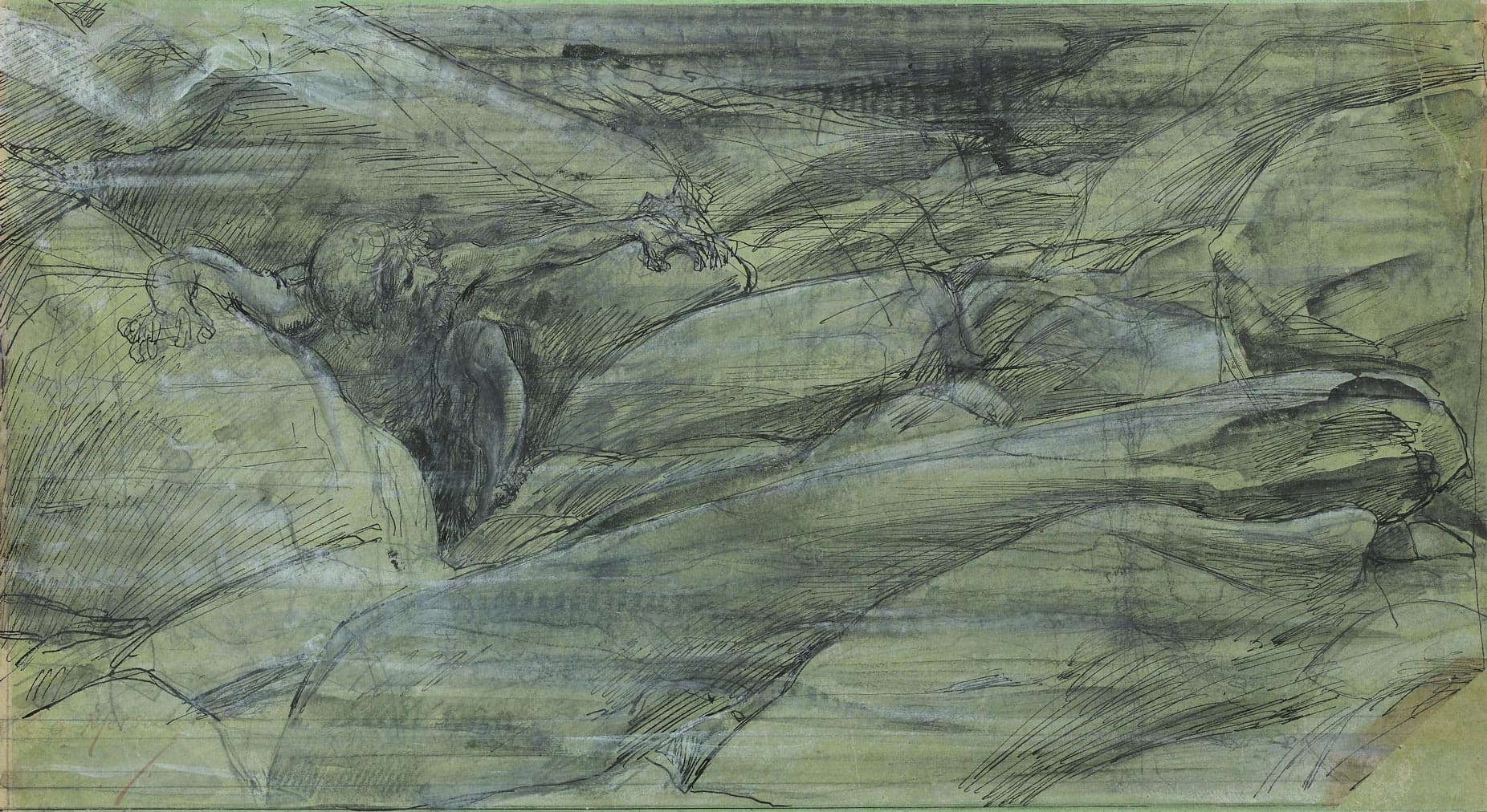 Albérich stealing the Rhine's gold