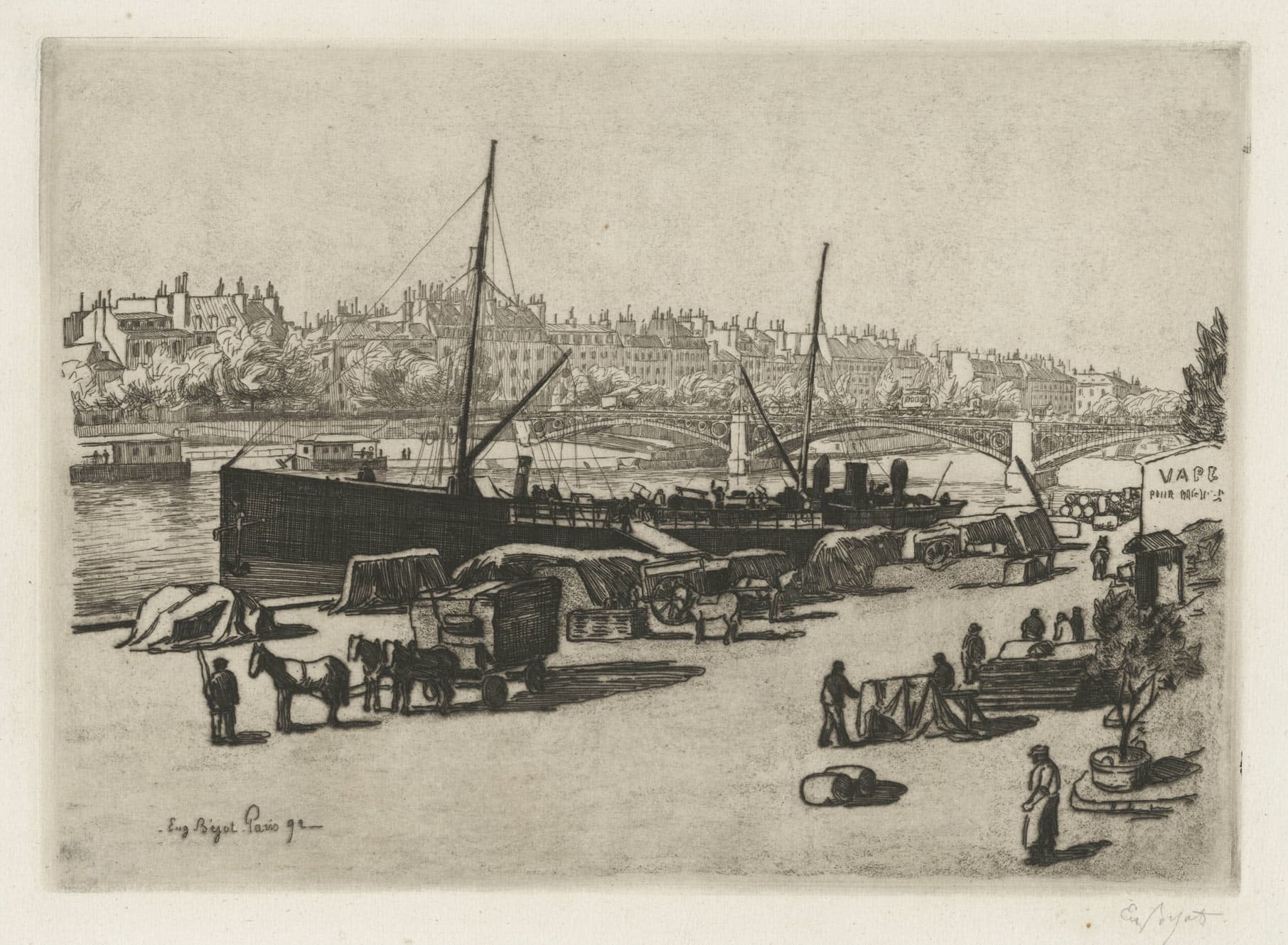 Le quai du Louvre (deuxième planche)