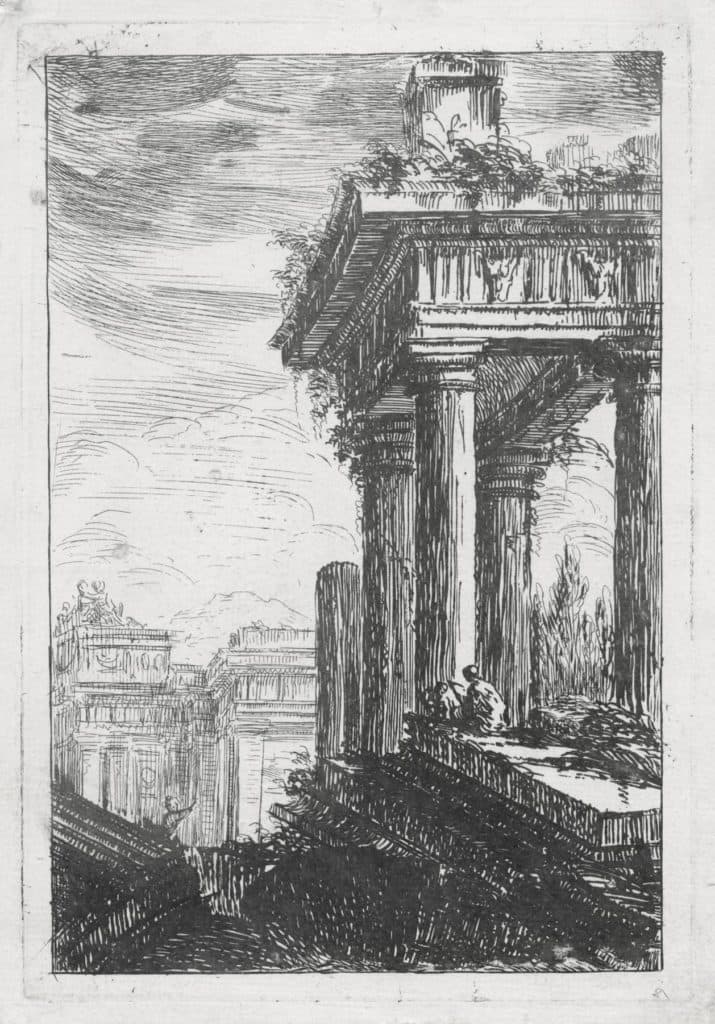 Dumont (Pierre-Gabriel) – Ruines d’un grand temple dominant un palais