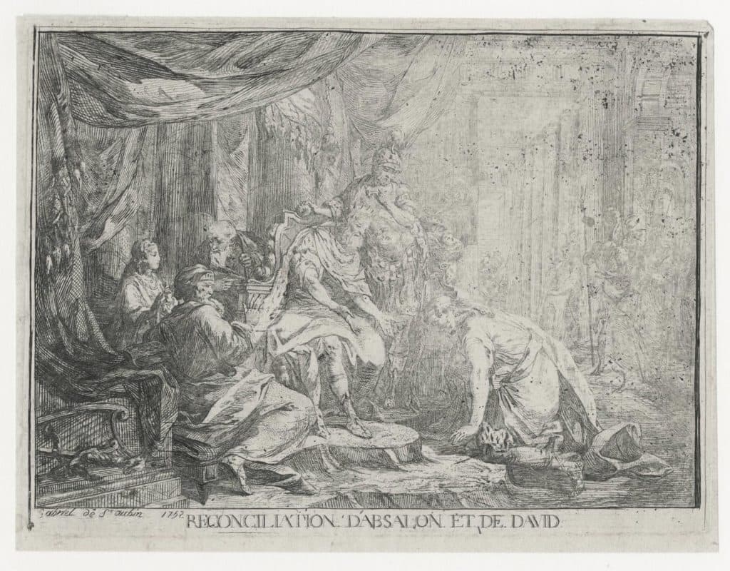 Saint-Aubin (Gabriel de) – Réconciliation d’Absalon et de David