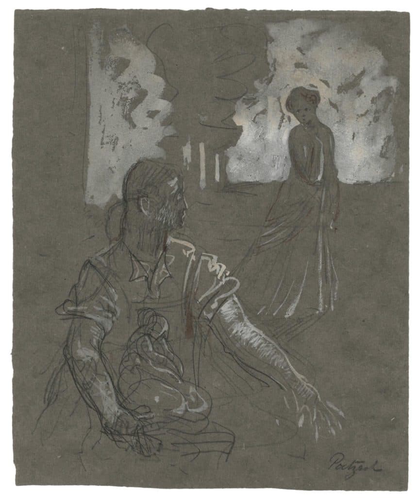 Poetzsch – Sculpteur et femme debout