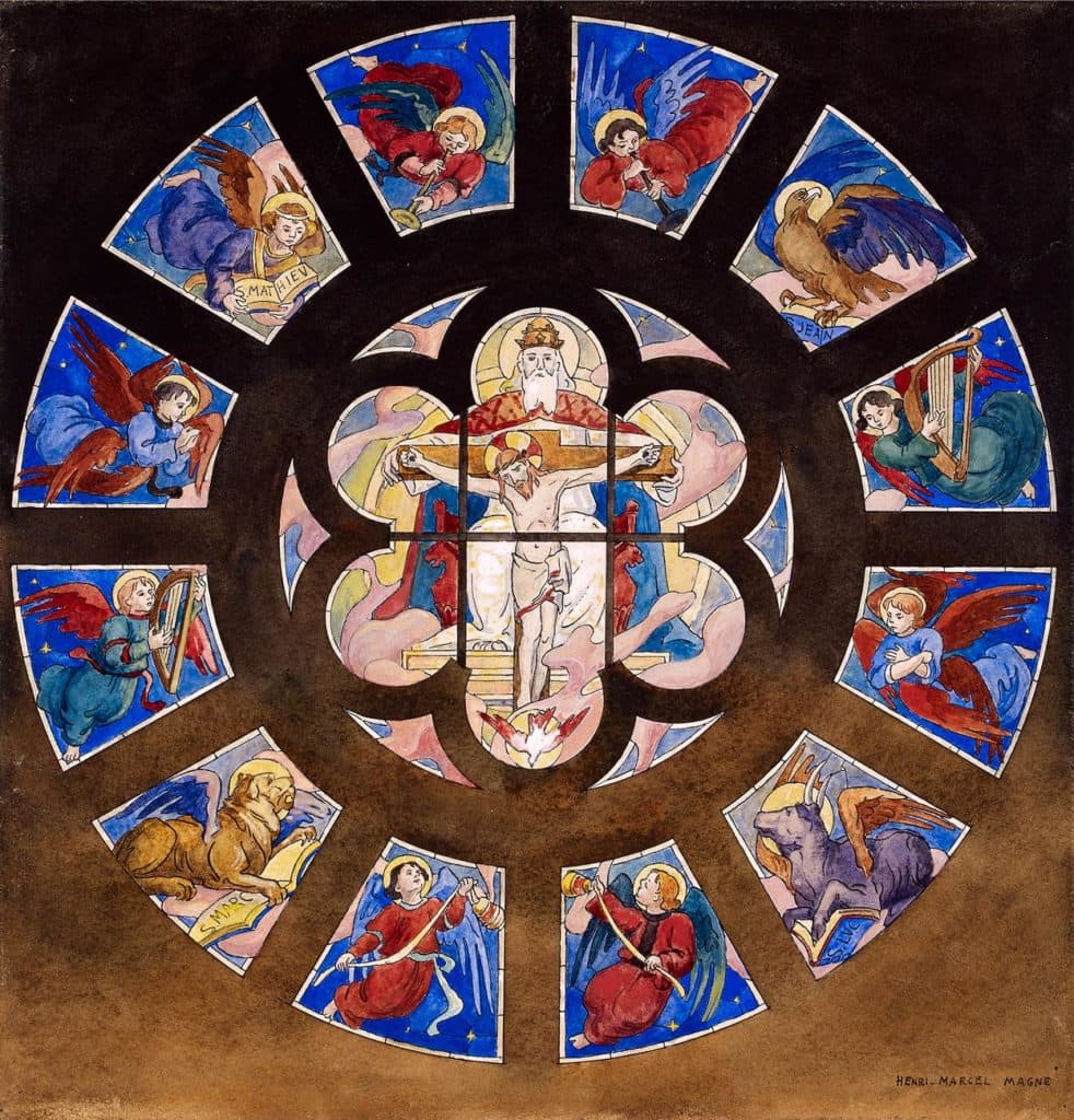 Magne – Trinité entourée d’anges musiciens