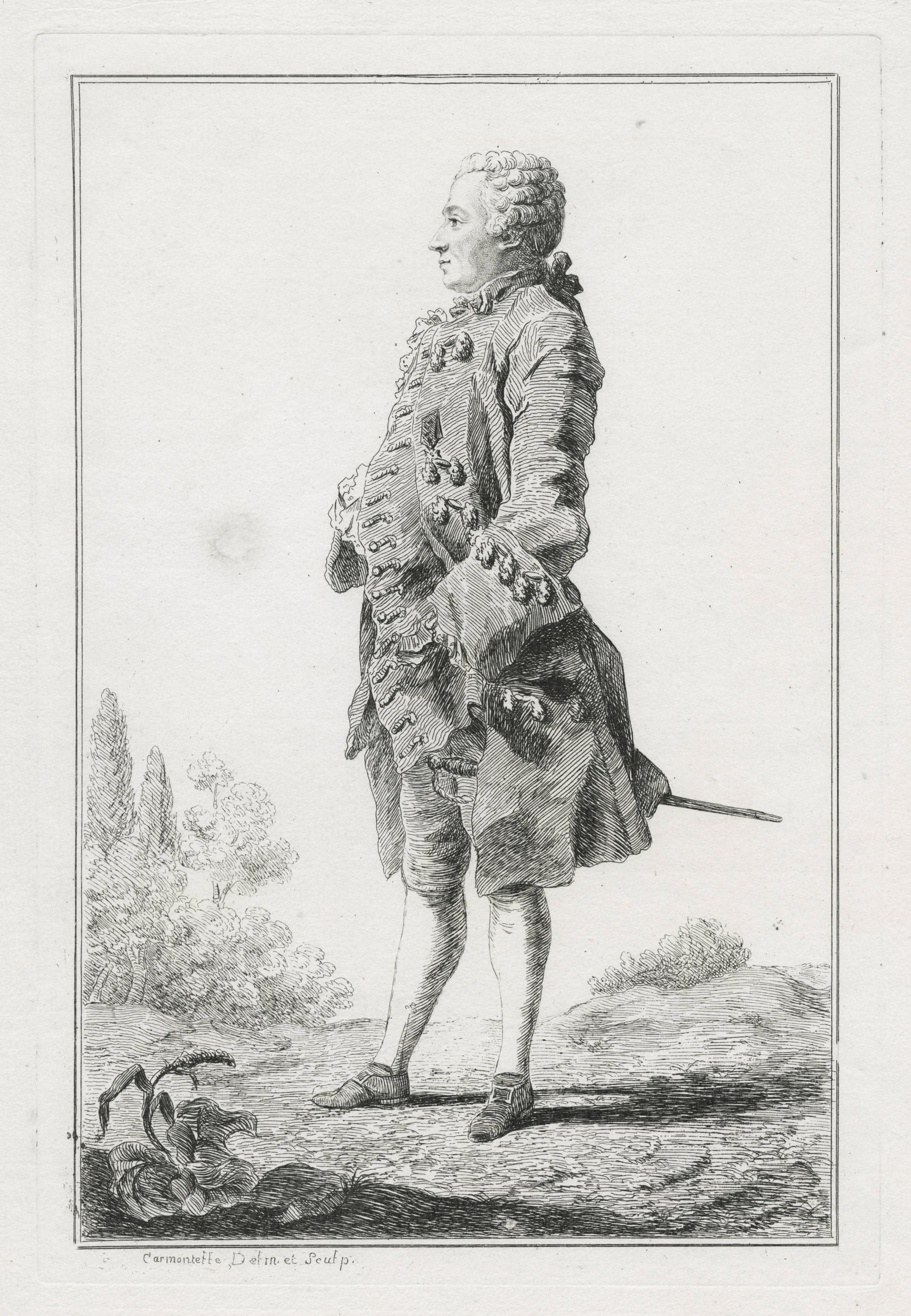 Le baron de Bezenval, en pied, tourné vers la gauche