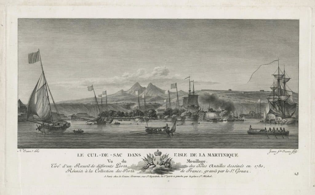 D’après Nicolas Ozanne l’aîné – Le cul-de-sac dans l’isle de la Martinique, Vu du Mouillage
