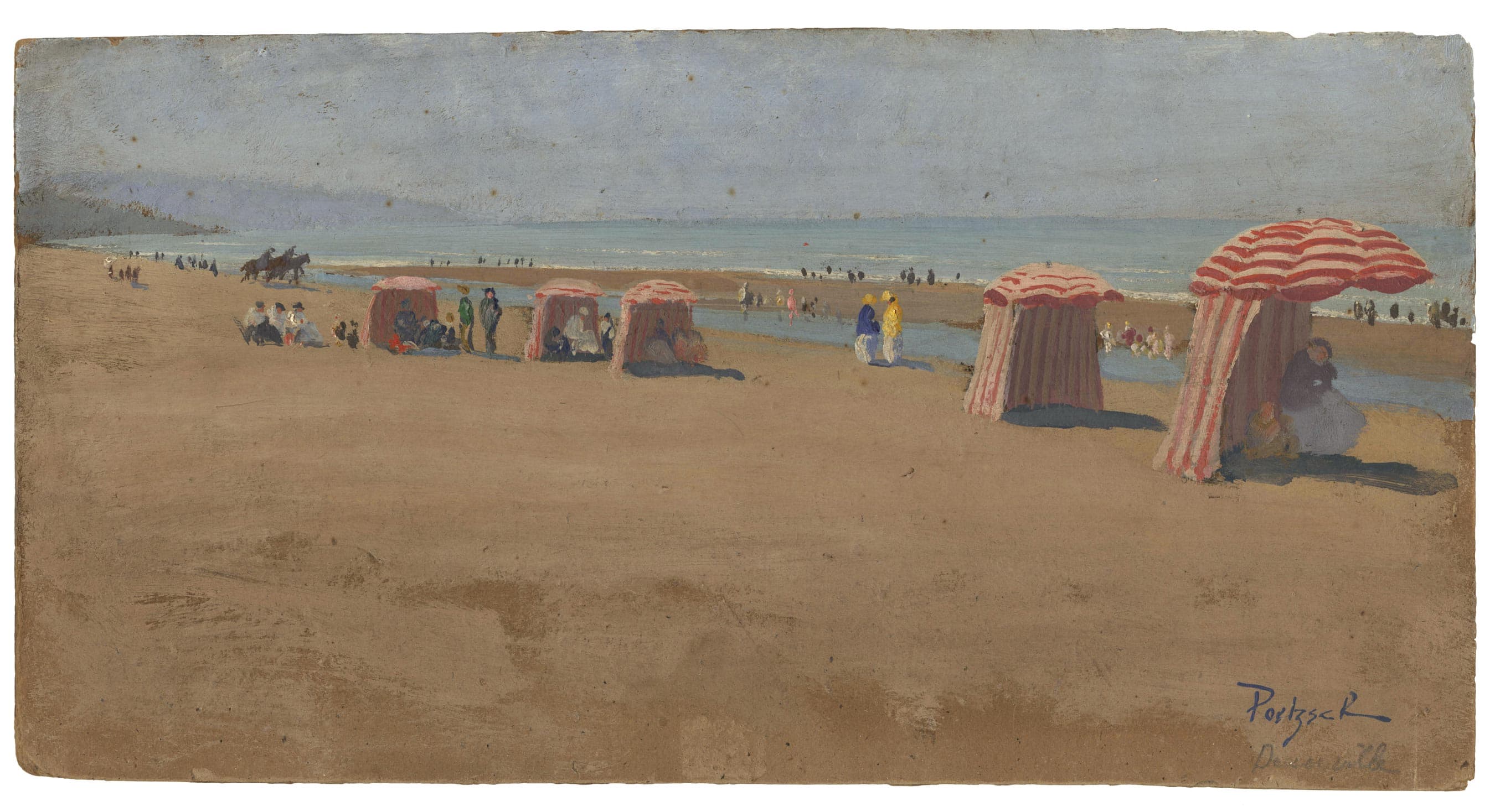 The tents on Deauville's beach, August 1913