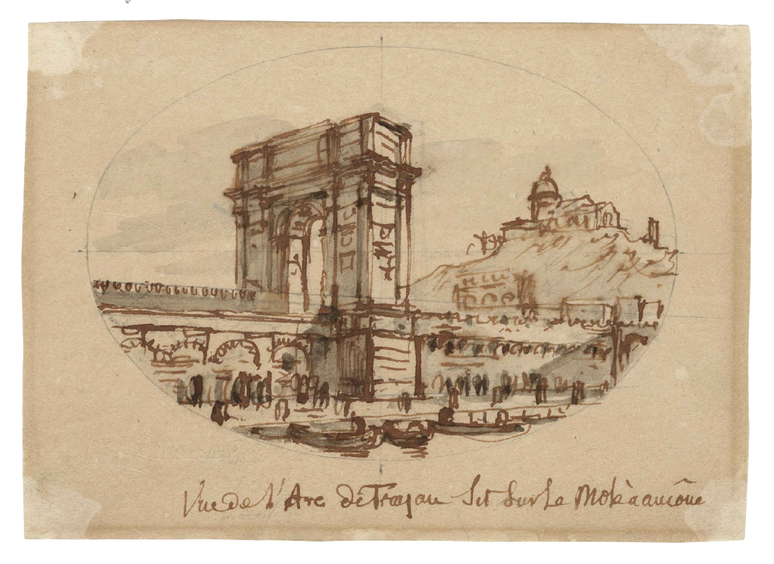 View of Trajan's arch on the Mole in Ancône