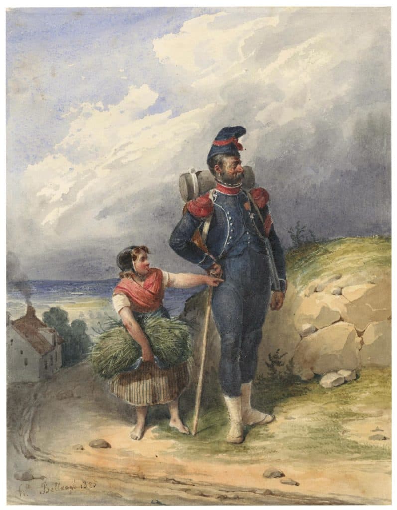 Bellangé – Soldat guidé par un enfant