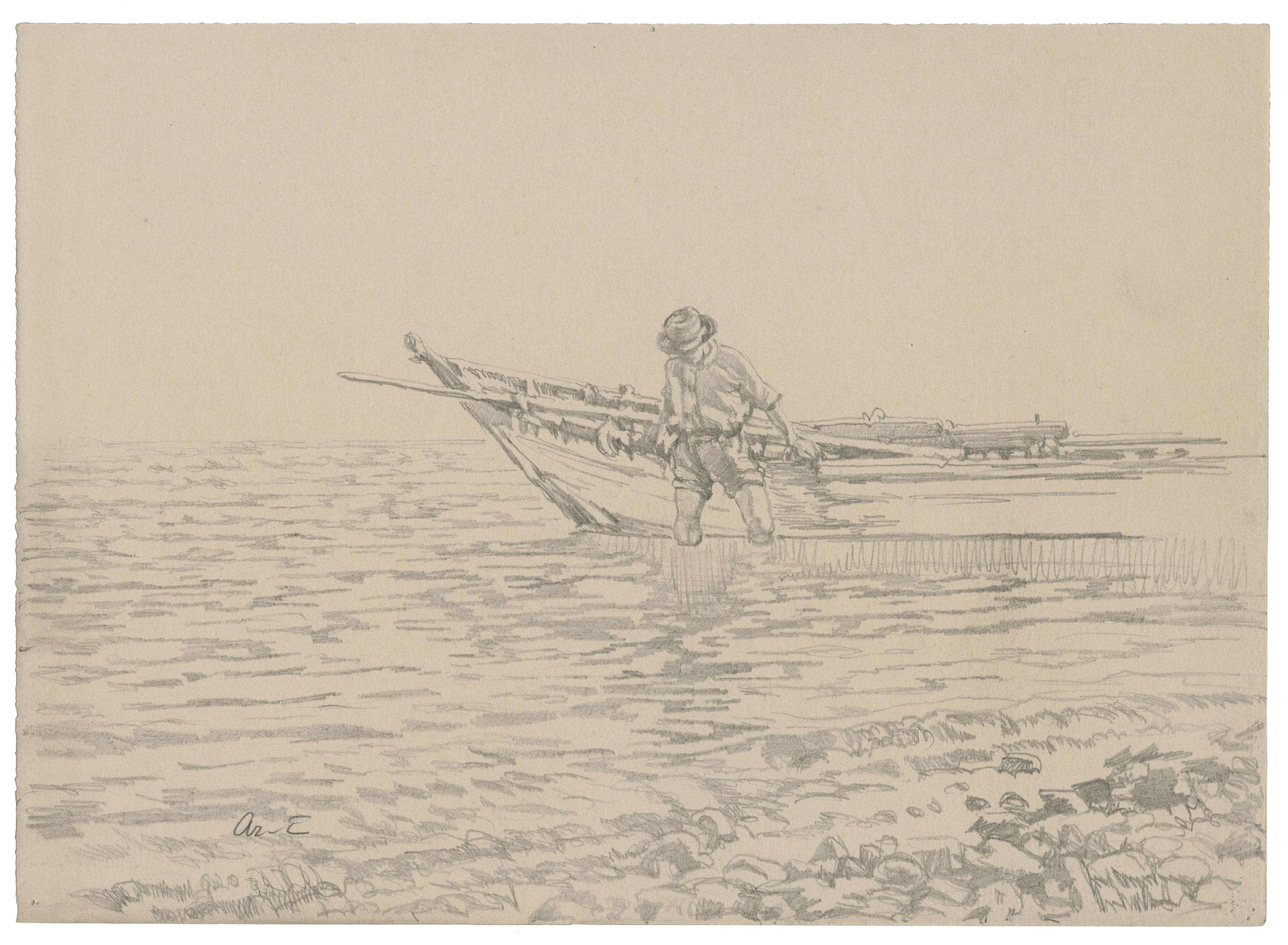 Pêcheur et sa barque