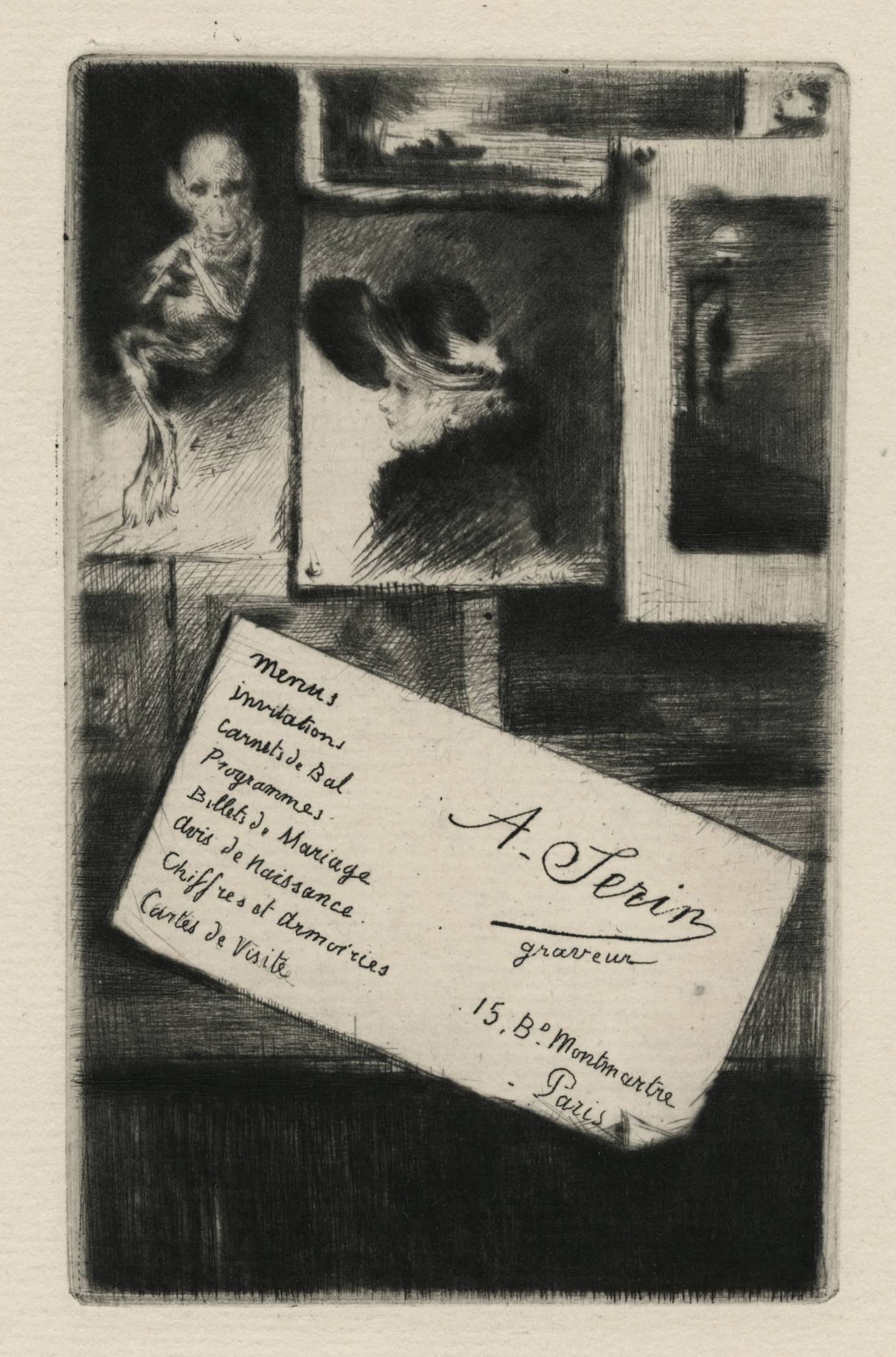 Carte adresse de A. Guinchard et F. Fourniret, emballeurs