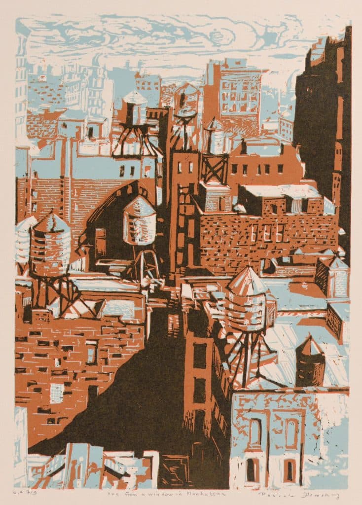 Hemery – Vue de Manhattan depuis une fenêtre