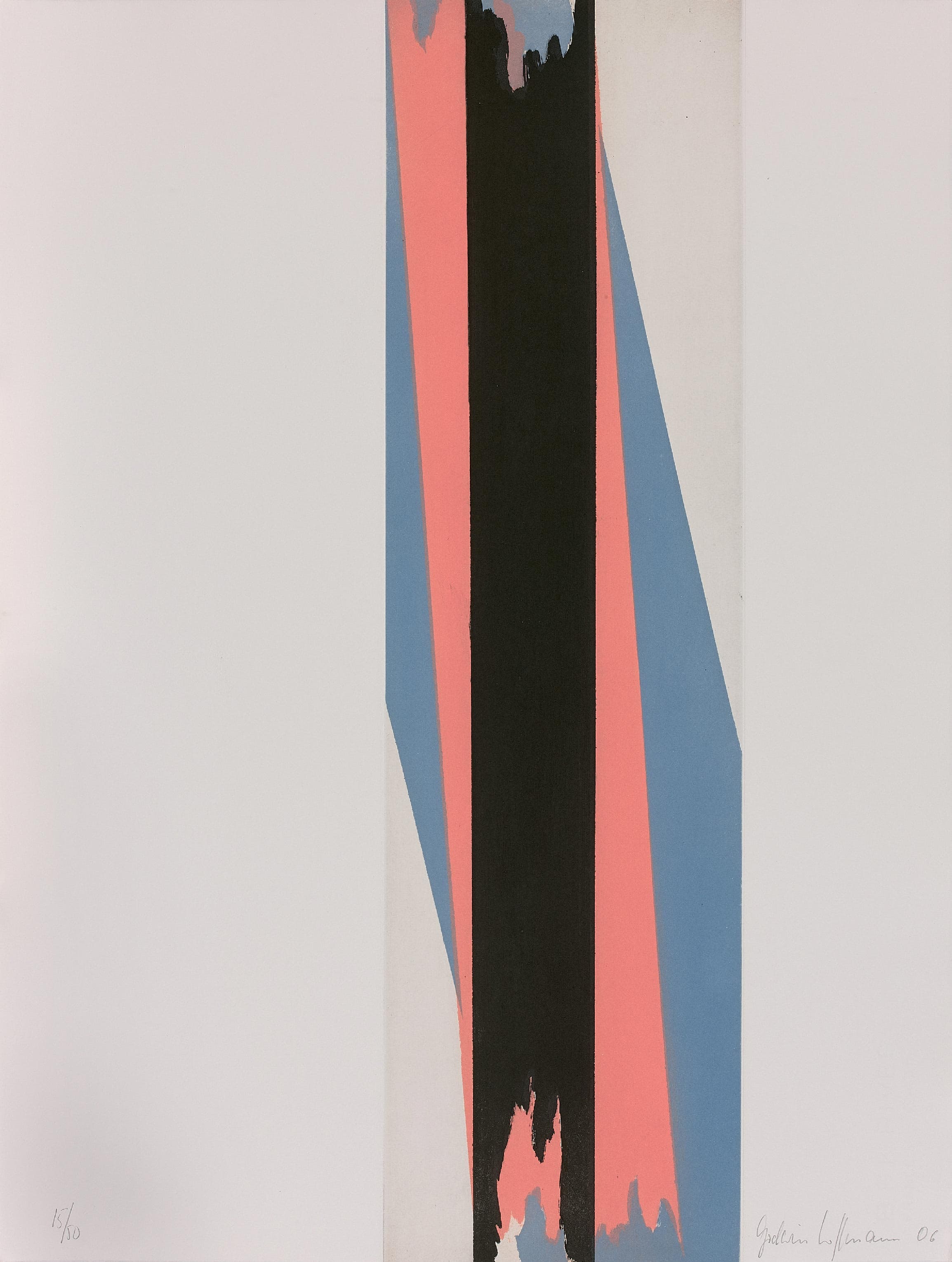 Sans titre (composition en bleu, rose et noir)