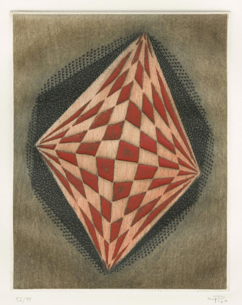 Piza -Tensions (composition en rouge et noir)