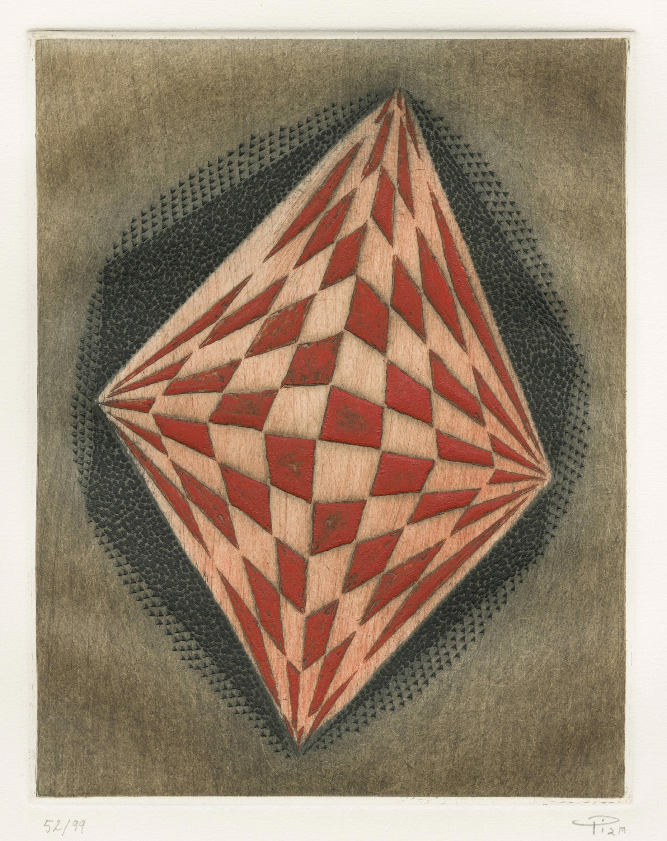 Tensions (composition en rouge et noir)