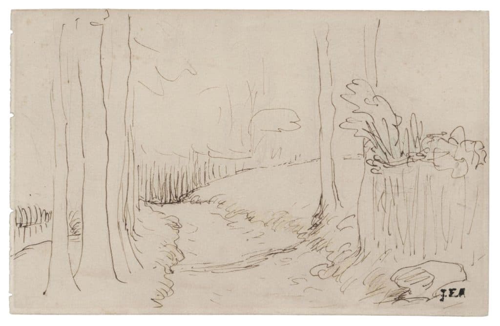 Millet – Chemin bordé d’arbres