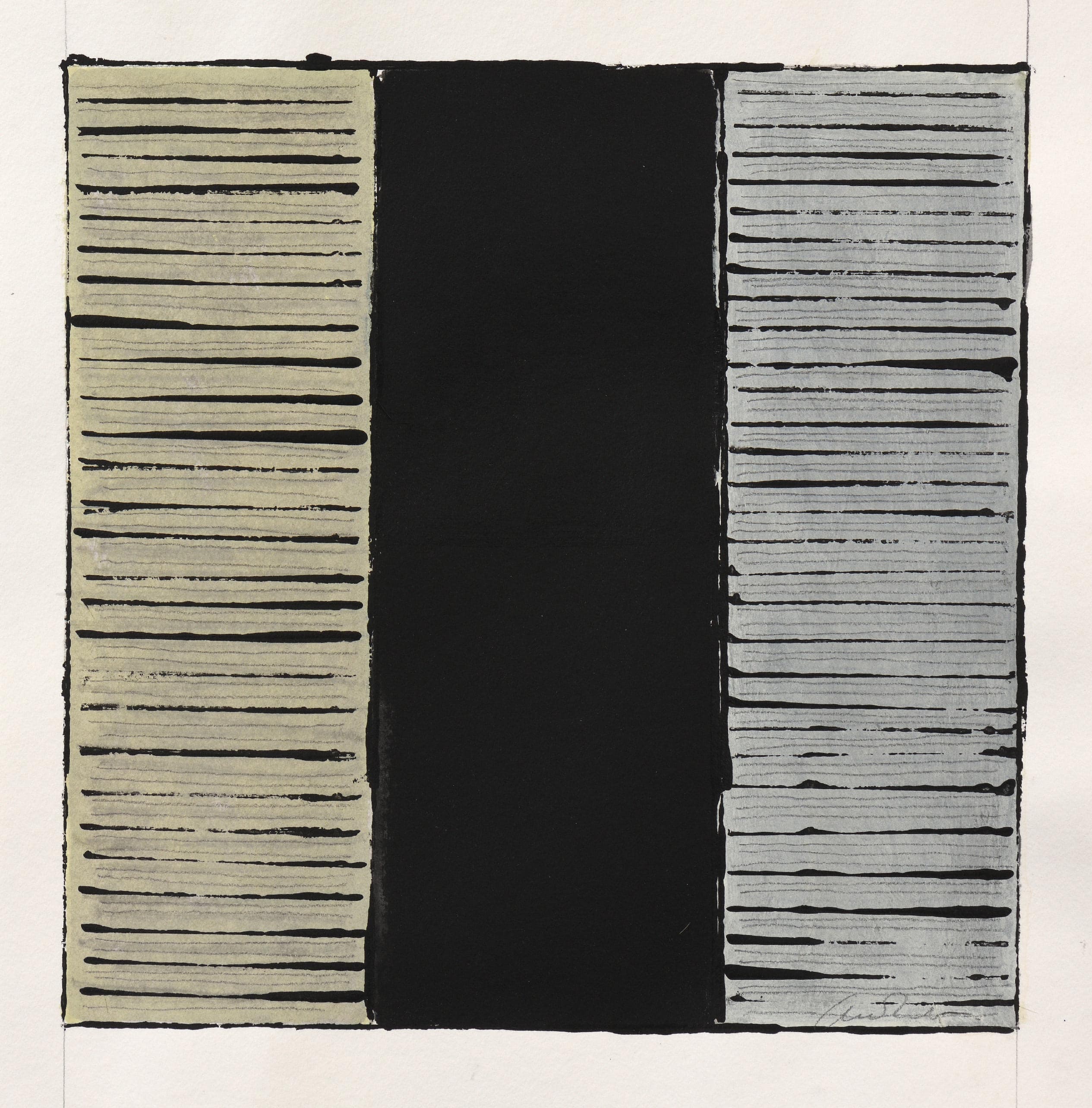 Sans titre (composition en beige, noir, gris)