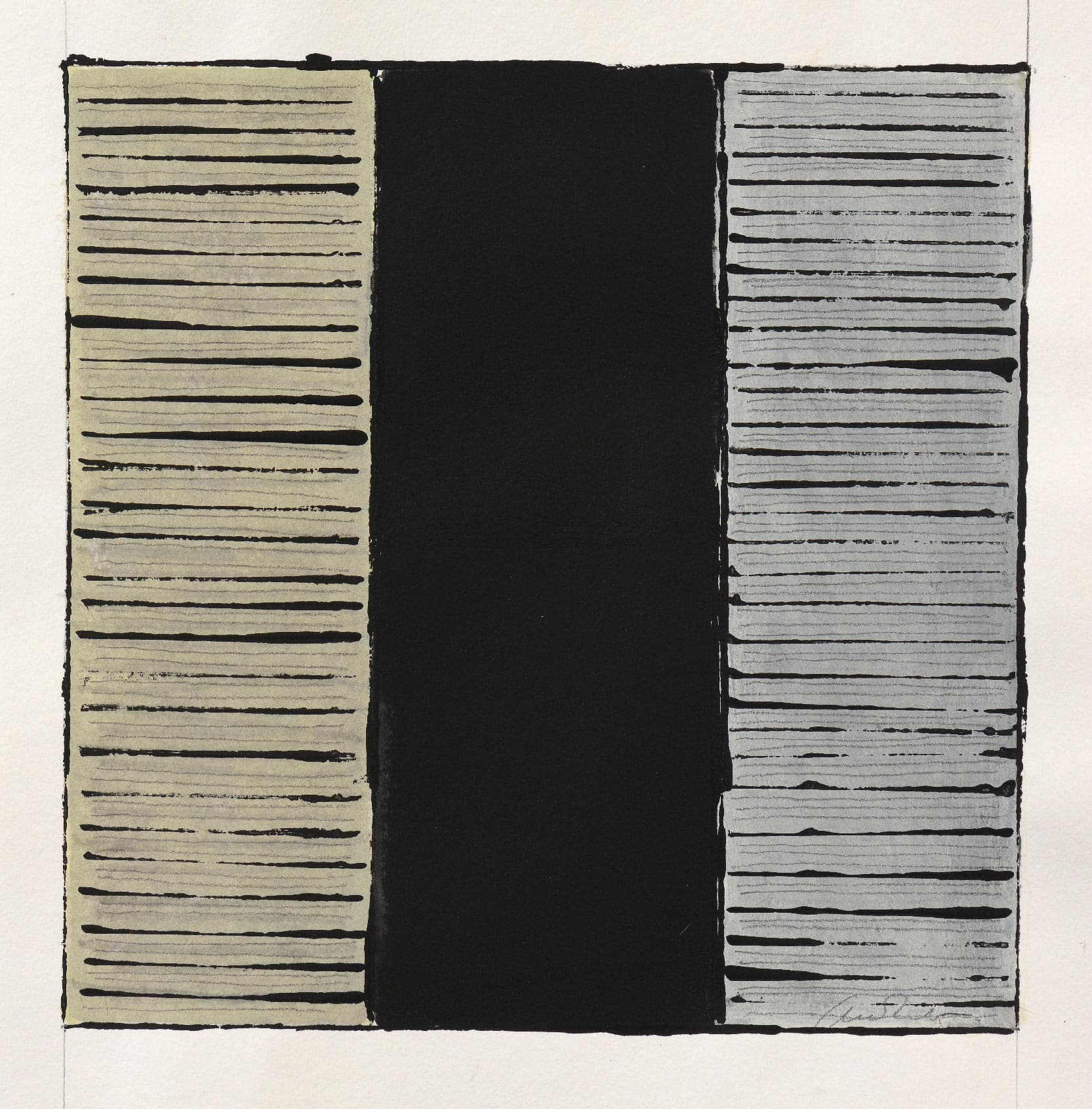 Sans titre (composition en beige, noir, gris)