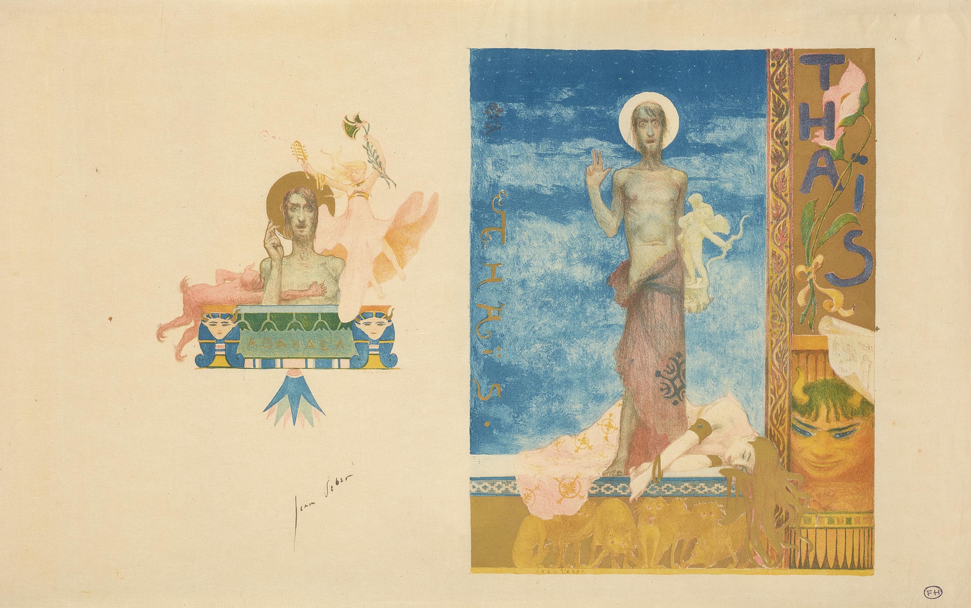 Thaïs, projet de couverture pour la partition de Jules Massenet