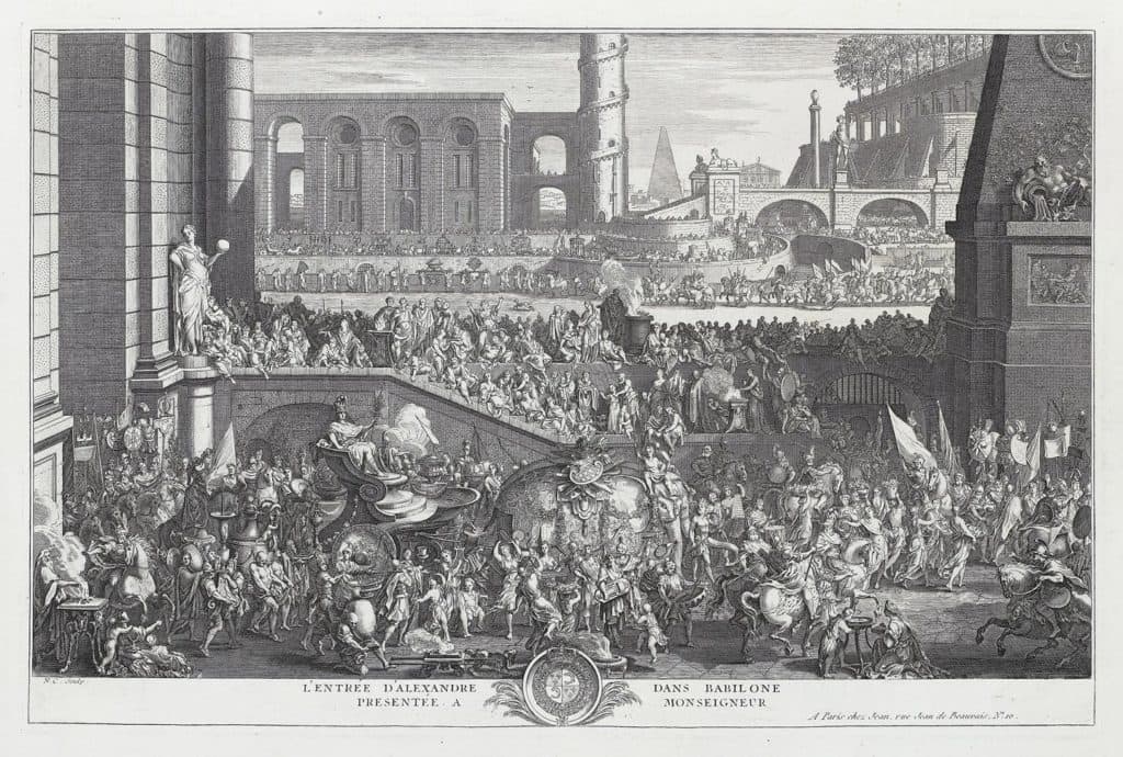 Leclerc – Représentation des Machines qui ont servi à eslever les deux grandes pierres qui couvrent le fronton de la principale entrée du Louvre