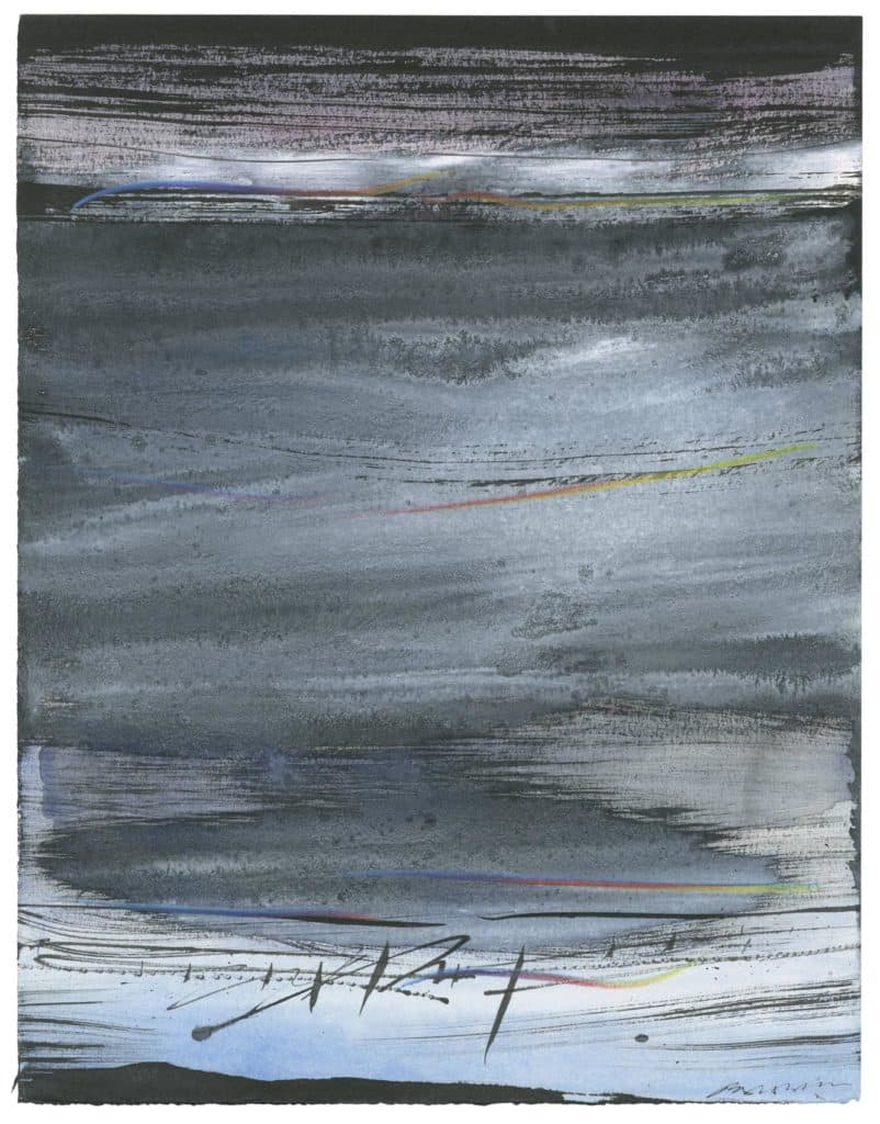 Baltazar – Sans titre (composition en noir et bleu avec quelques touches de couleur)