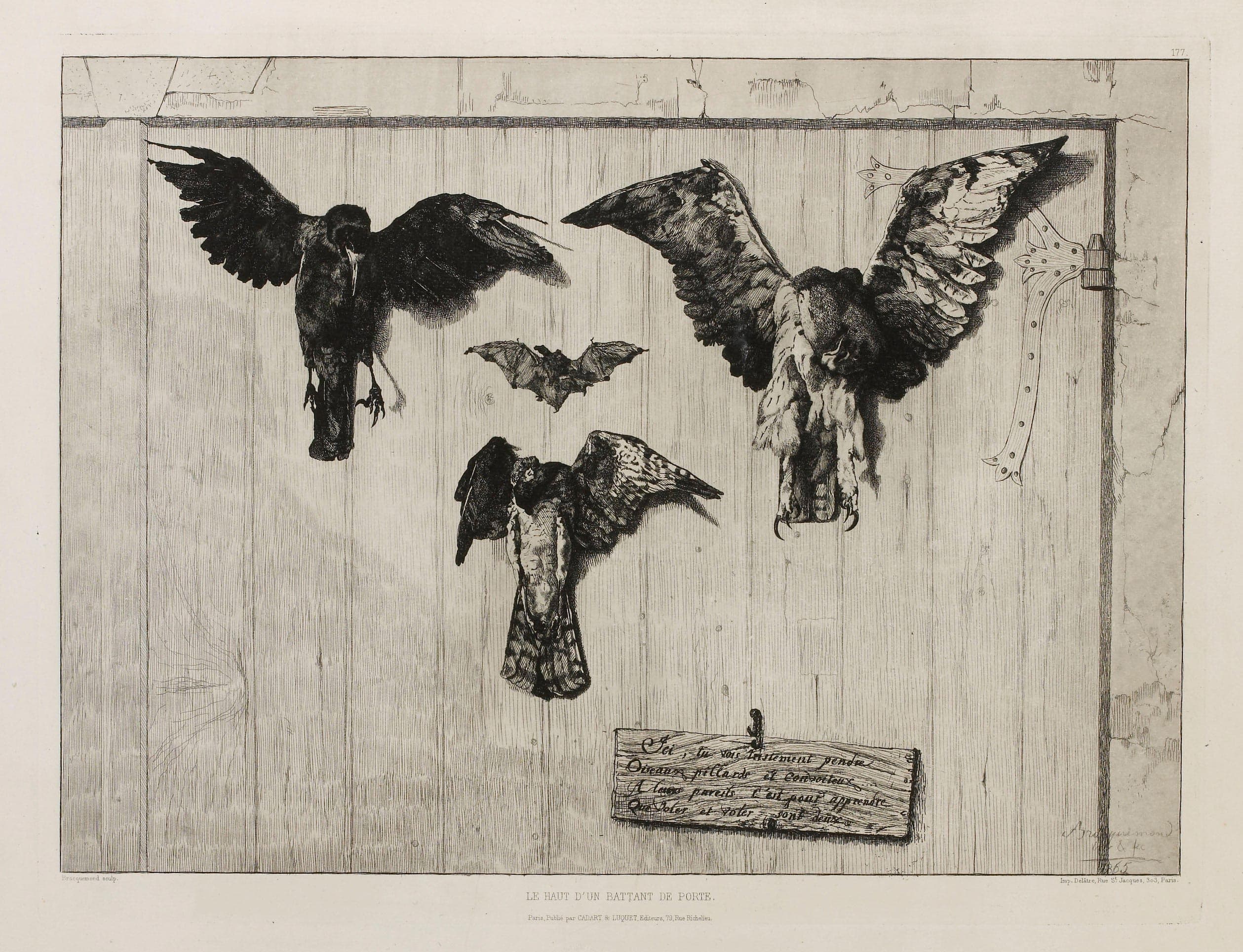 Le haut d’un battant de porte