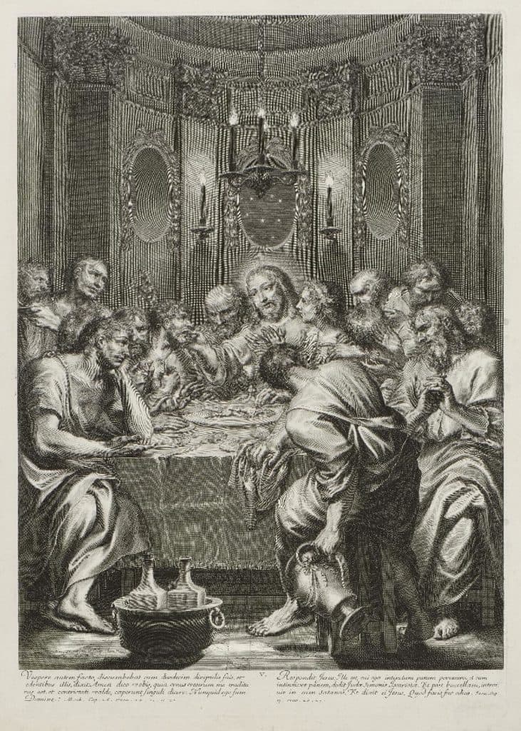 Huret – Jésus fait la Cène avec ses disciples