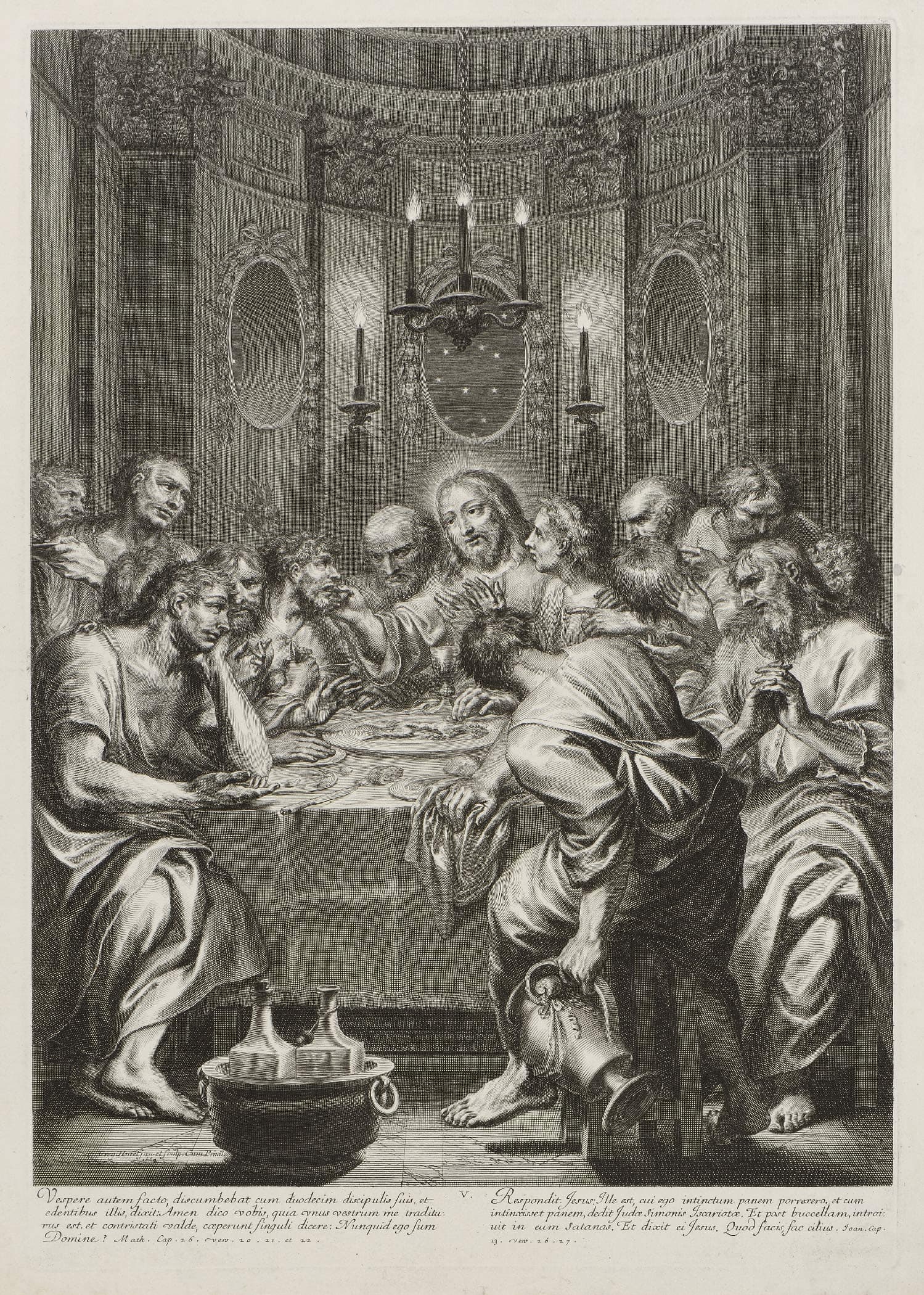 Jésus fait la Cène avec ses disciples