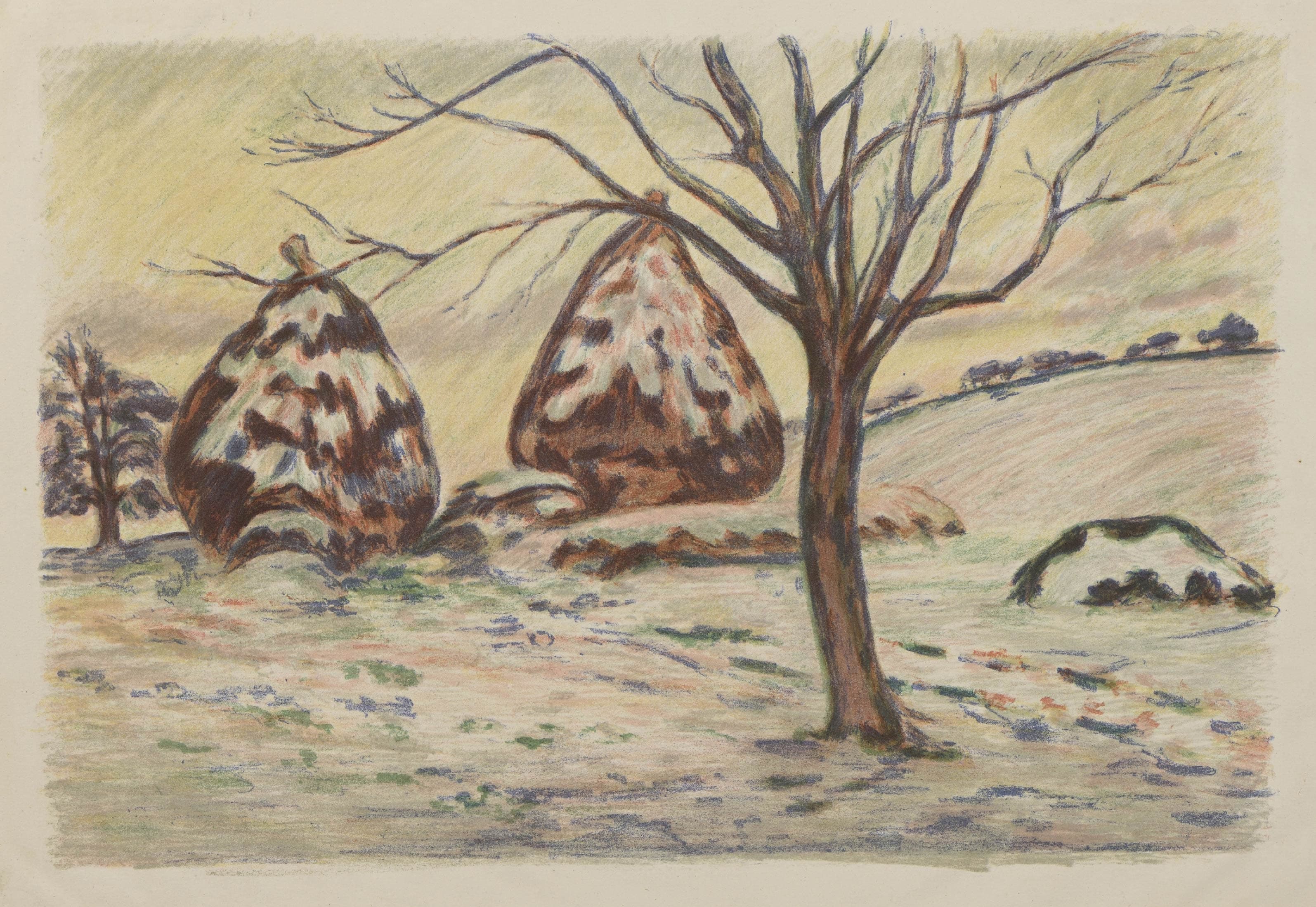 Paysage aux meules ou Les meules en hiver à Palaiseau