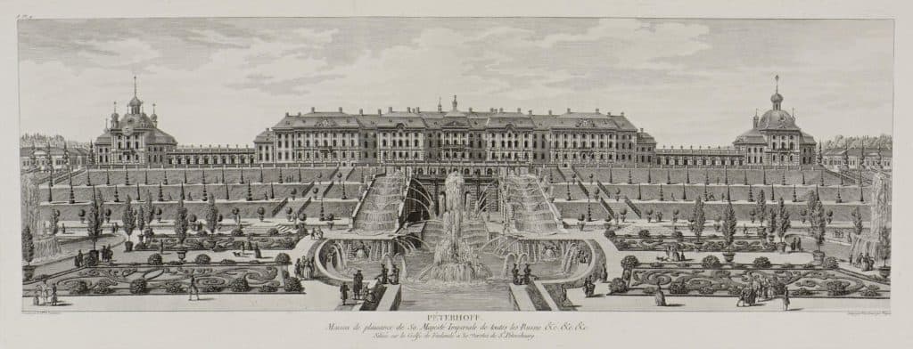 D’après Lespinasse – Péterhoff, Maison de plaisance de sa Majesté Impériale de toutes les Russies etc. etc.