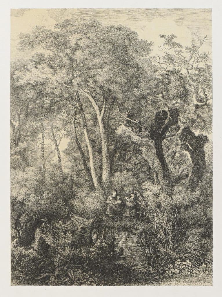 Malardot – Famille de pêcheurs au bord d’un ruisseau