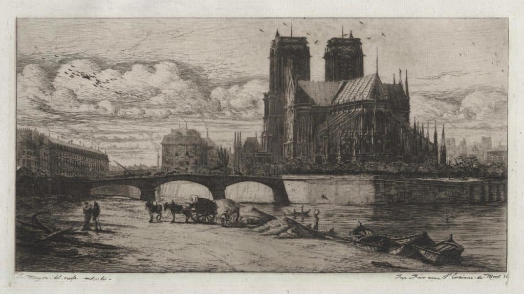 Meryon – L’abside de Notre-Dame